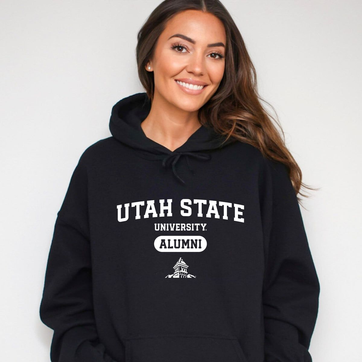 Licensed Utah State Alumni Building - Women's Graphic Hoodie