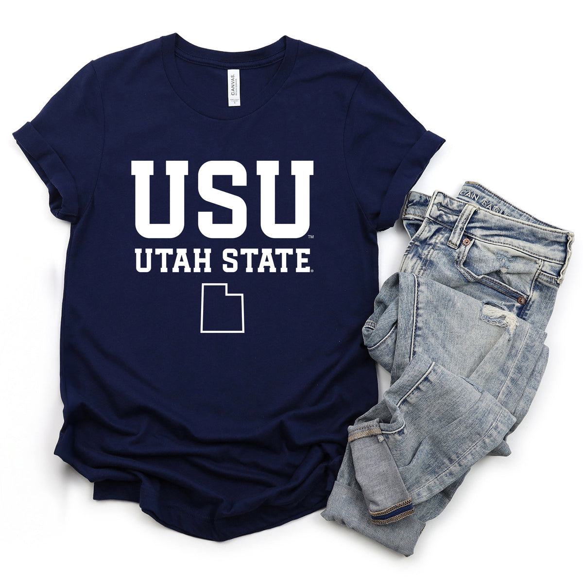 Licensed USU Utah State - Women's Short Sleeve Graphic T-Shirt