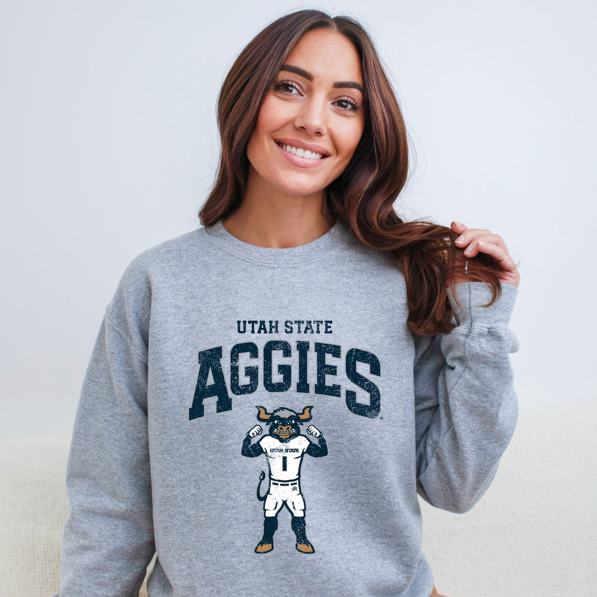 Licensed Utah State Aggies Big Blue - Women's Graphic Sweatshirt