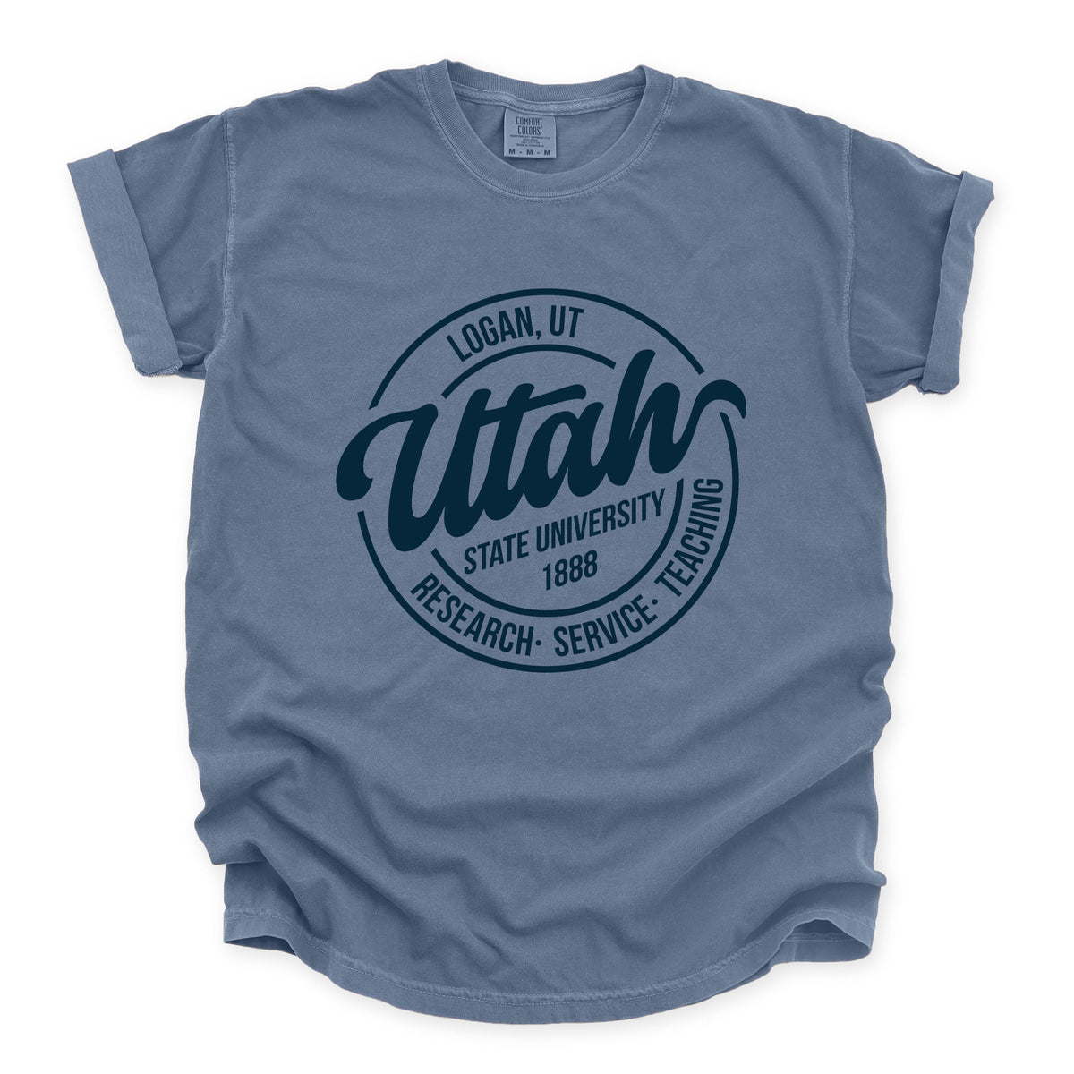 Licensed Utah State Research Service Teaching - Women's Garment Dyed Graphic T-Shirt