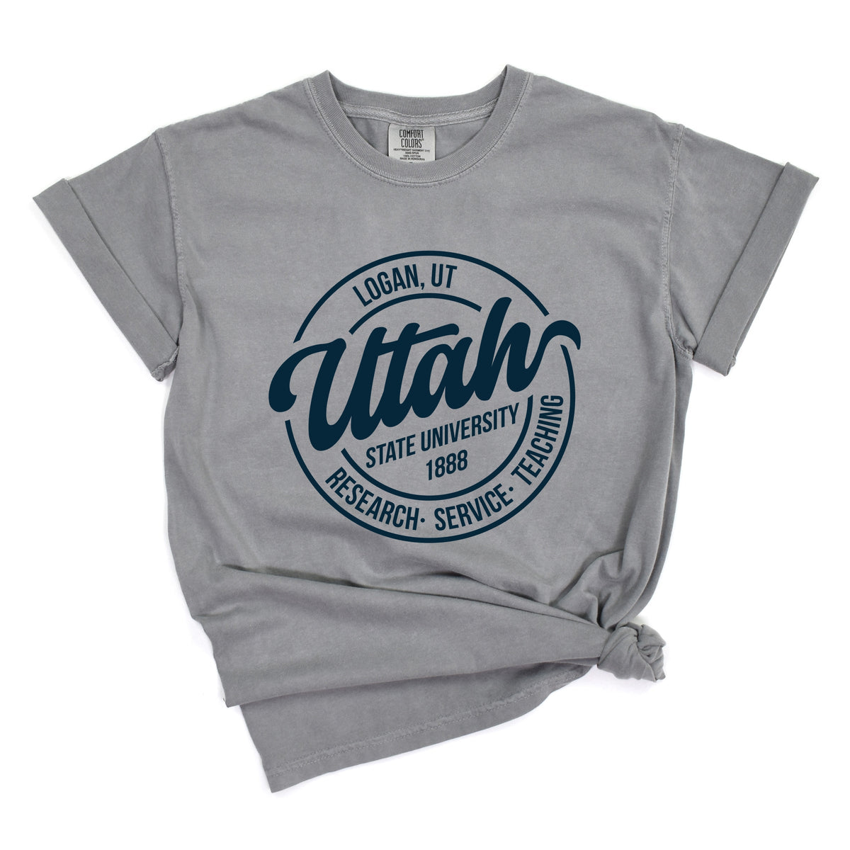 Licensed Utah State Research Service Teaching - Women's Garment Dyed Graphic T-Shirt