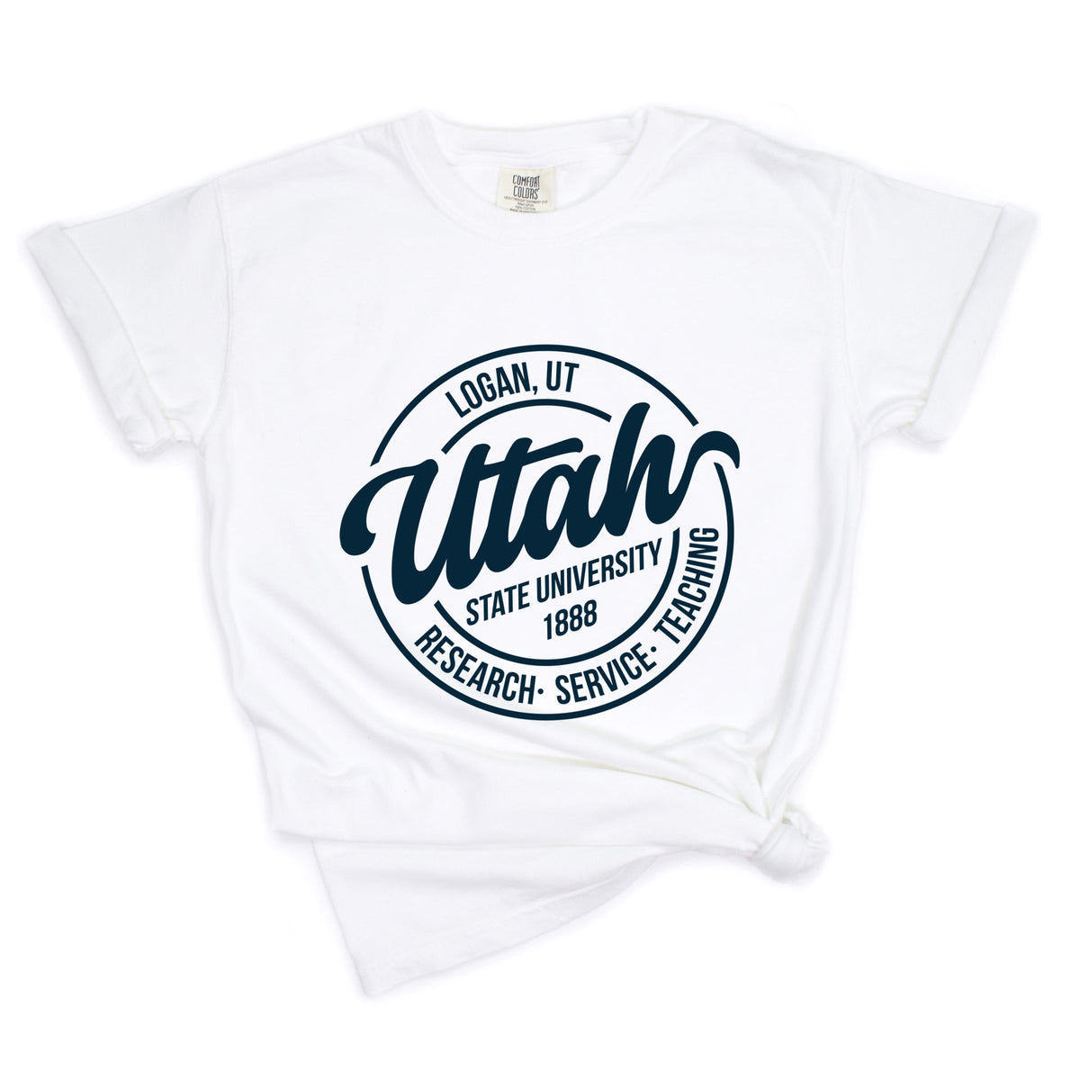 Licensed Utah State Research Service Teaching - Women's Garment Dyed Graphic T-Shirt