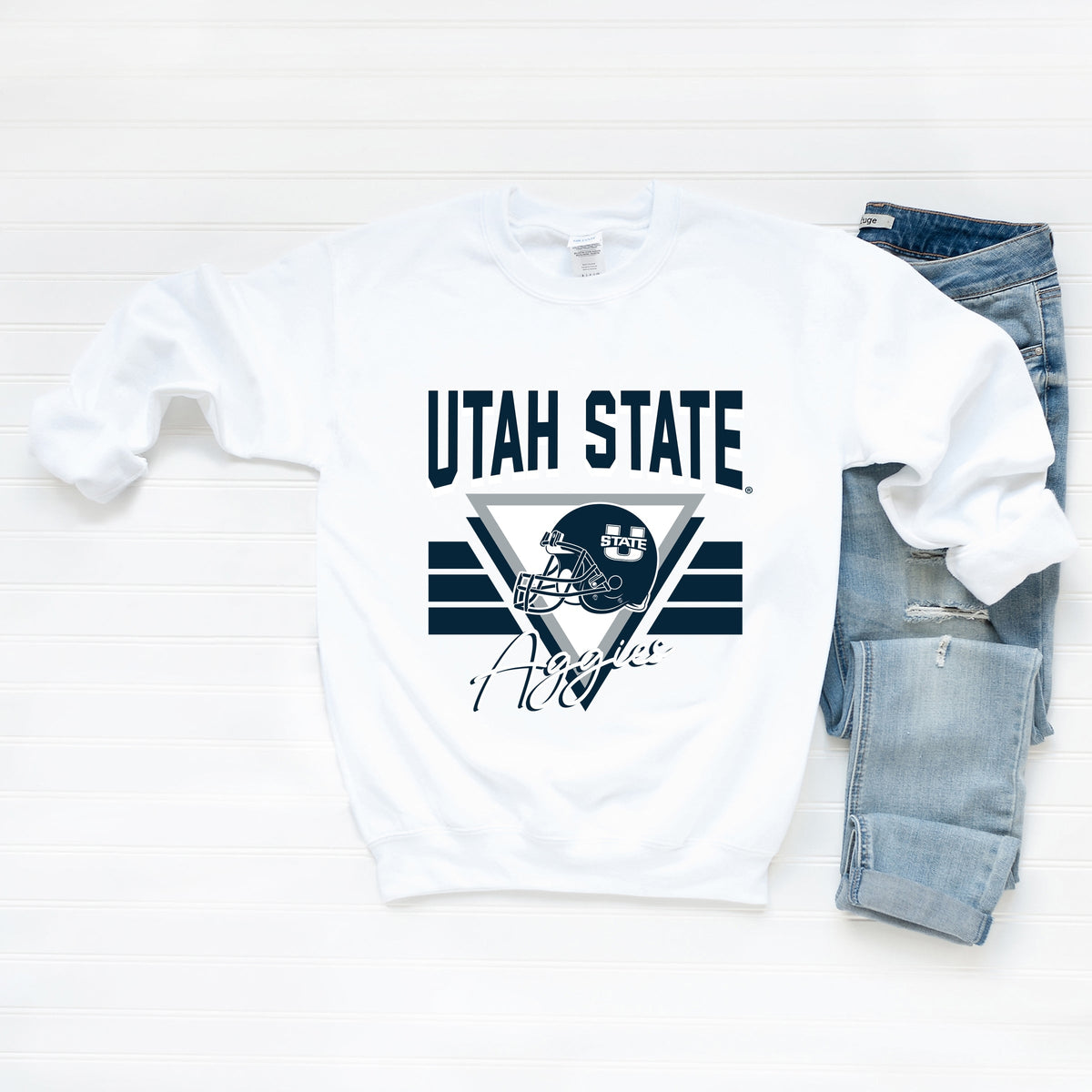 Licensed Utah State Aggies Triangle - Women's Graphic Sweatshirt