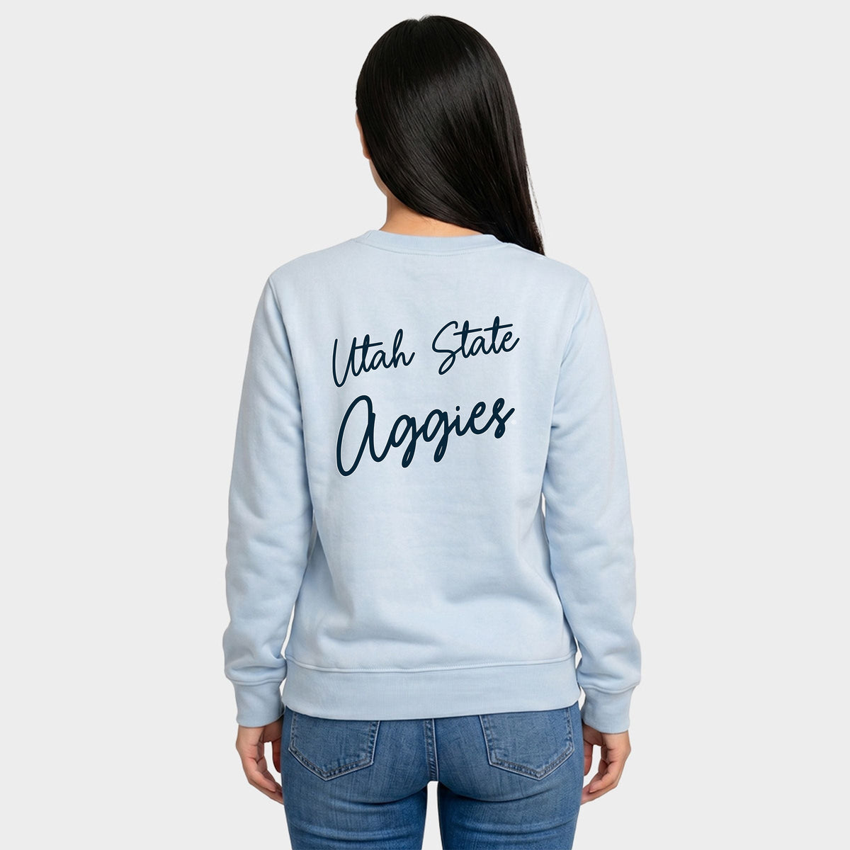 Utah State Aggies Cursive  -  Women's Graphic Sweatshirt