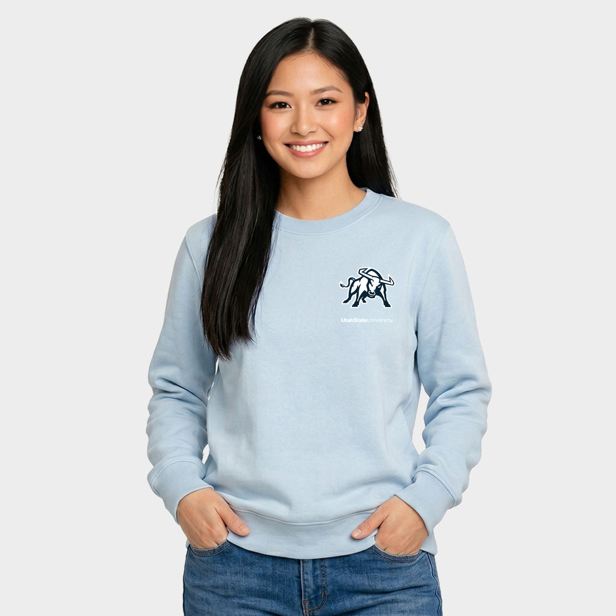 Utah State Aggies Cursive  -  Women's Graphic Sweatshirt
