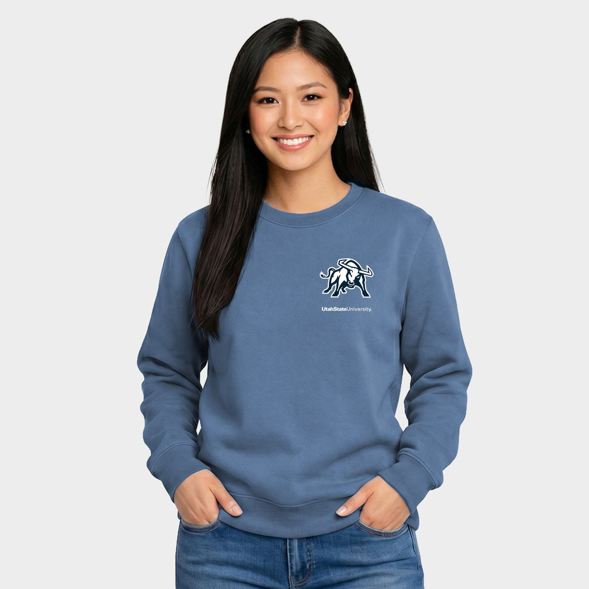 Utah State Aggies Cursive  -  Women's Graphic Sweatshirt