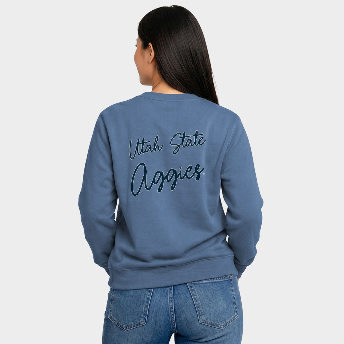 Utah State Aggies Cursive  -  Women's Graphic Sweatshirt