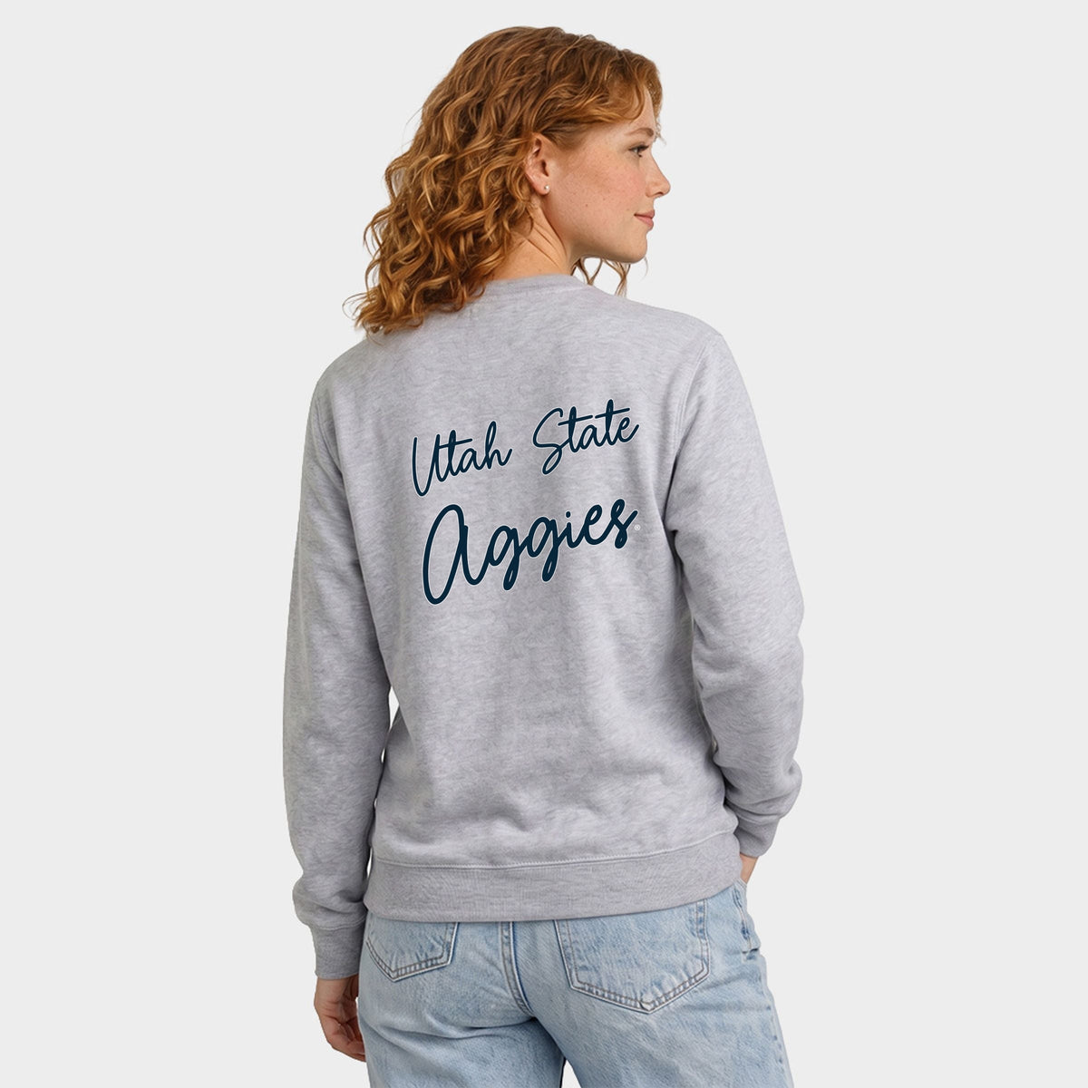 Utah State Aggies Cursive  -  Women's Graphic Sweatshirt