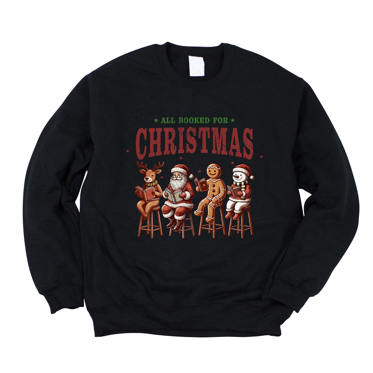 Booked For Christmas Stool - Women's Graphic Sweatshirt
