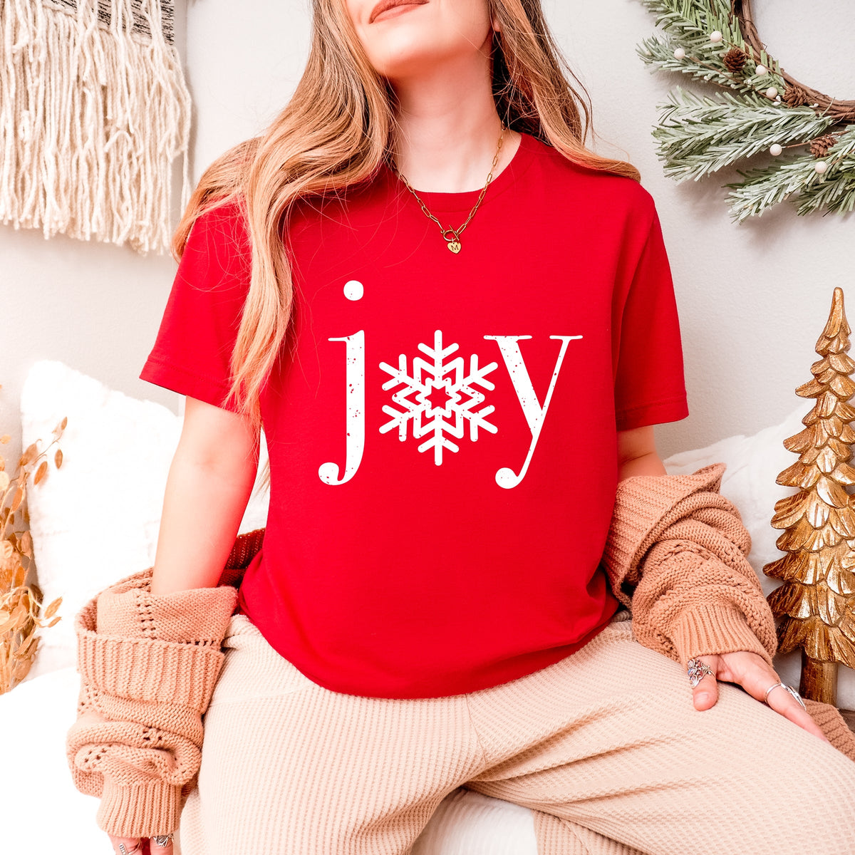 Joy Snowflake - Women's Short Sleeve Graphic T-Shirt