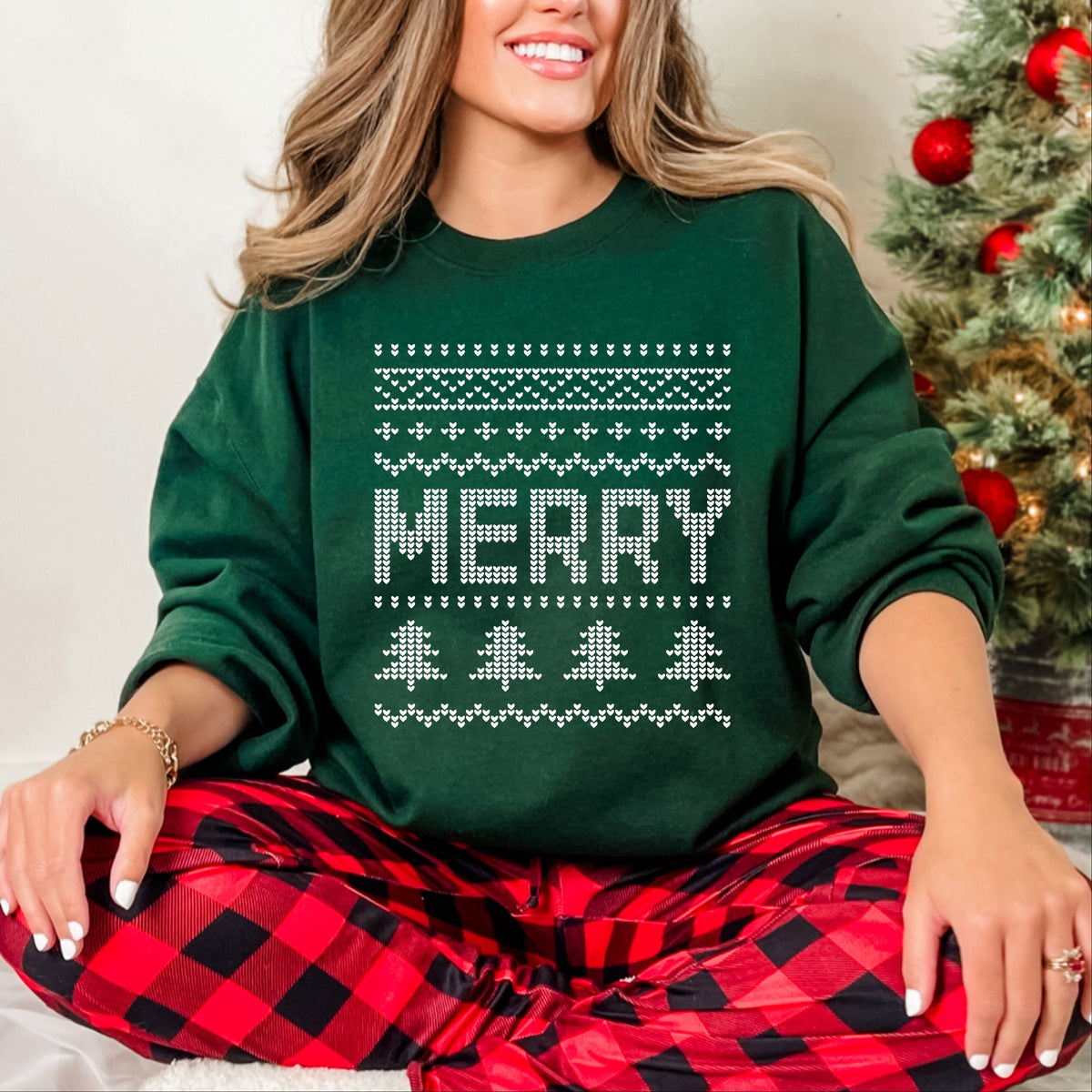 Ugly Sweater Merry - Women's Graphic Sweatshirt