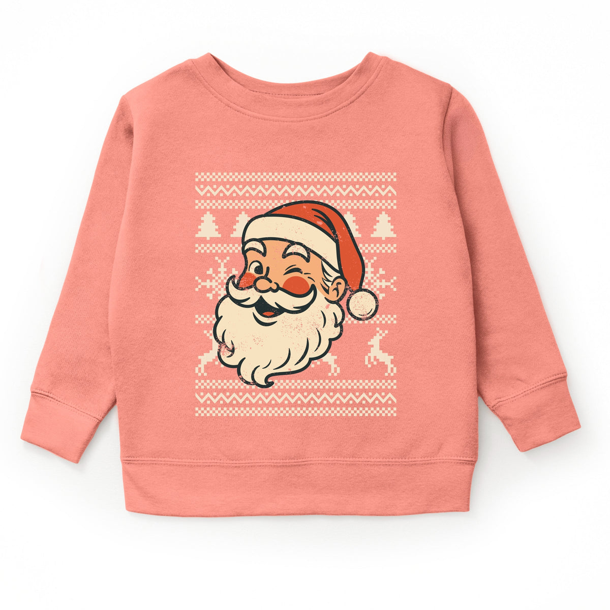 Ugly Sweater Santa Face - Youth Graphic Sweatshirt