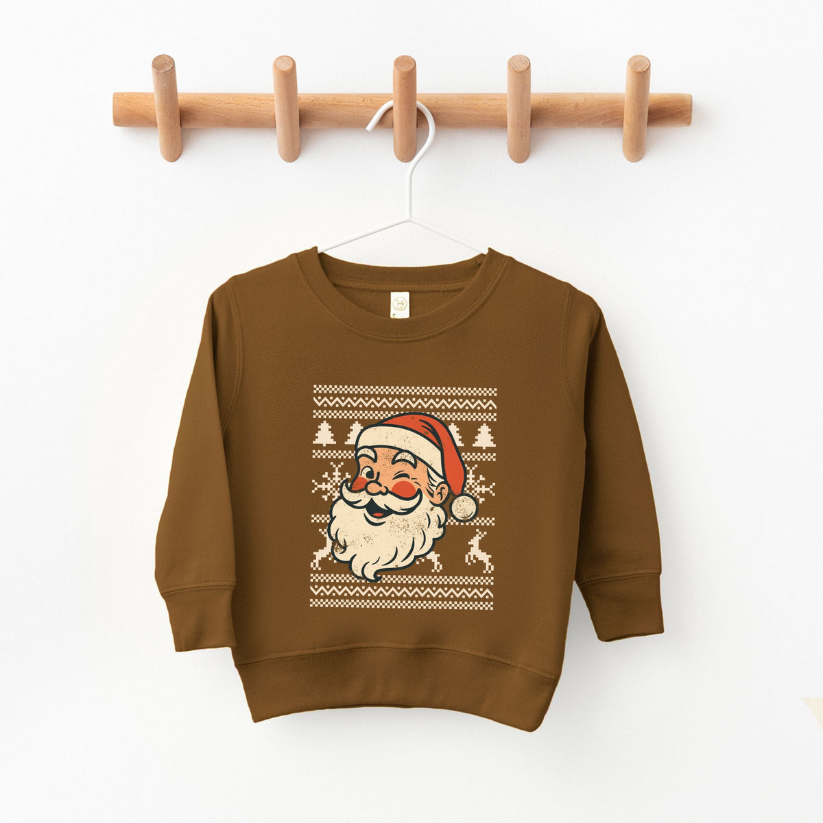 Ugly Sweater Santa Face - Youth Graphic Sweatshirt