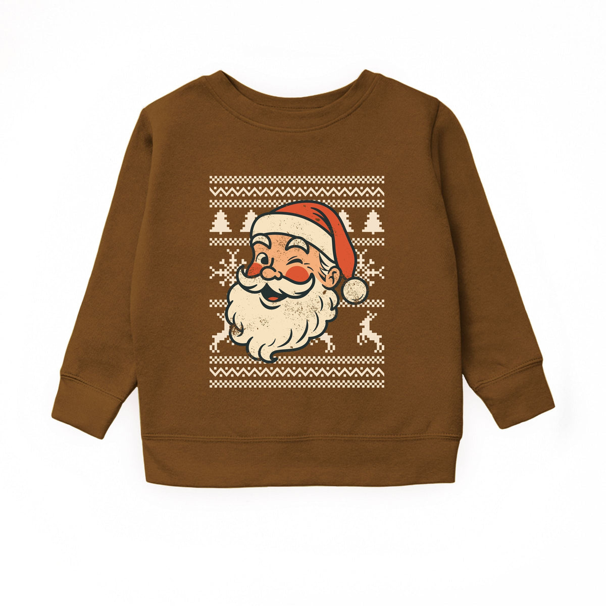 Ugly Sweater Santa Face - Youth Graphic Sweatshirt