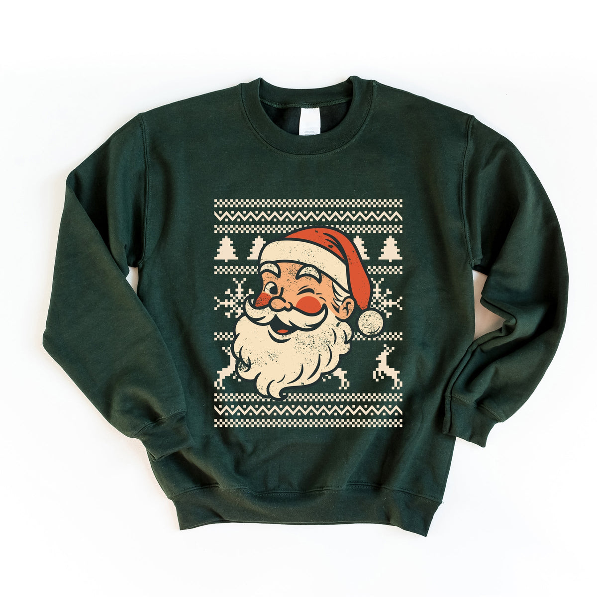 Ugly Sweater Santa Face -  Women's Sweatshirt