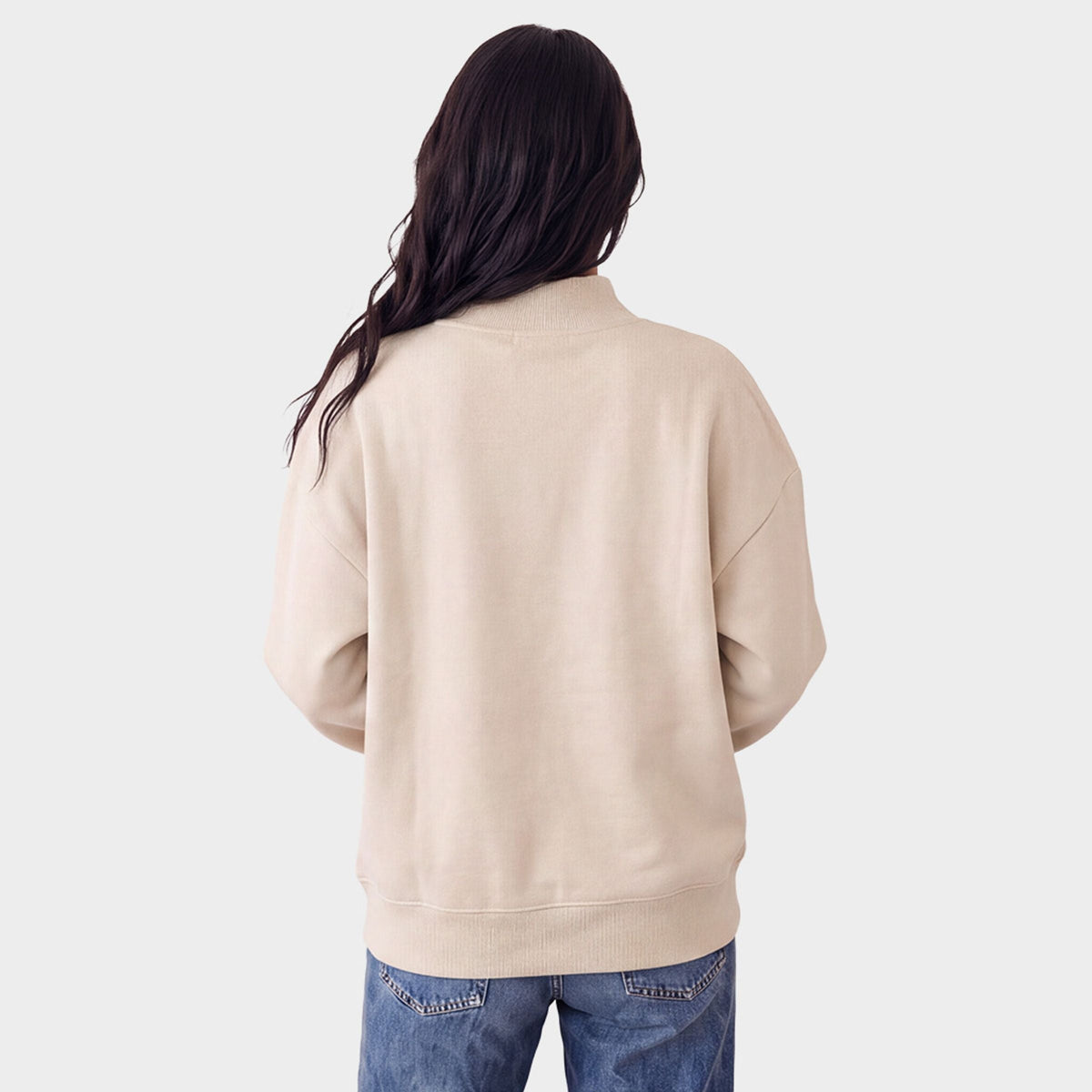 Watercolor Christmas Tree Sparkle - Oversized Mock Sweatshirt