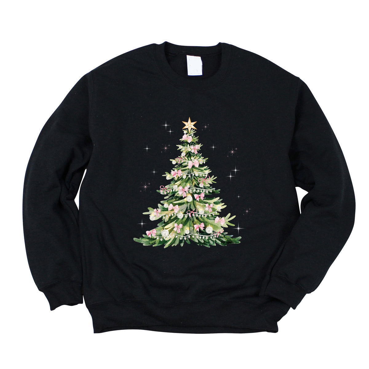 Watercolor Christmas Tree Sparkle -  Women's Sweatshirt