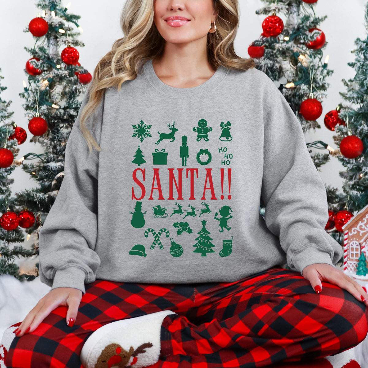 Santa Christmas Icons -  Women's Sweatshirt