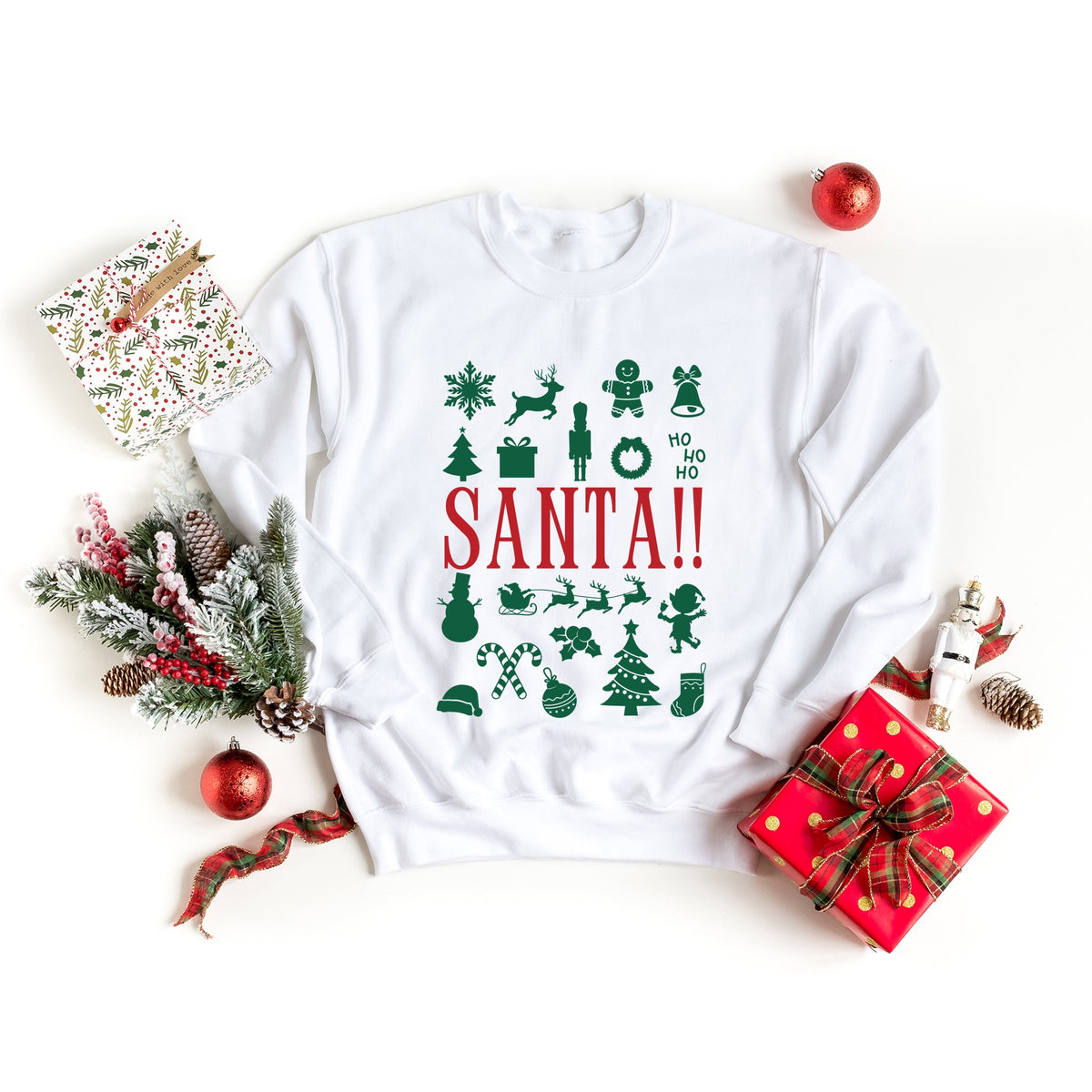 Santa Christmas Icons -  Women's Sweatshirt