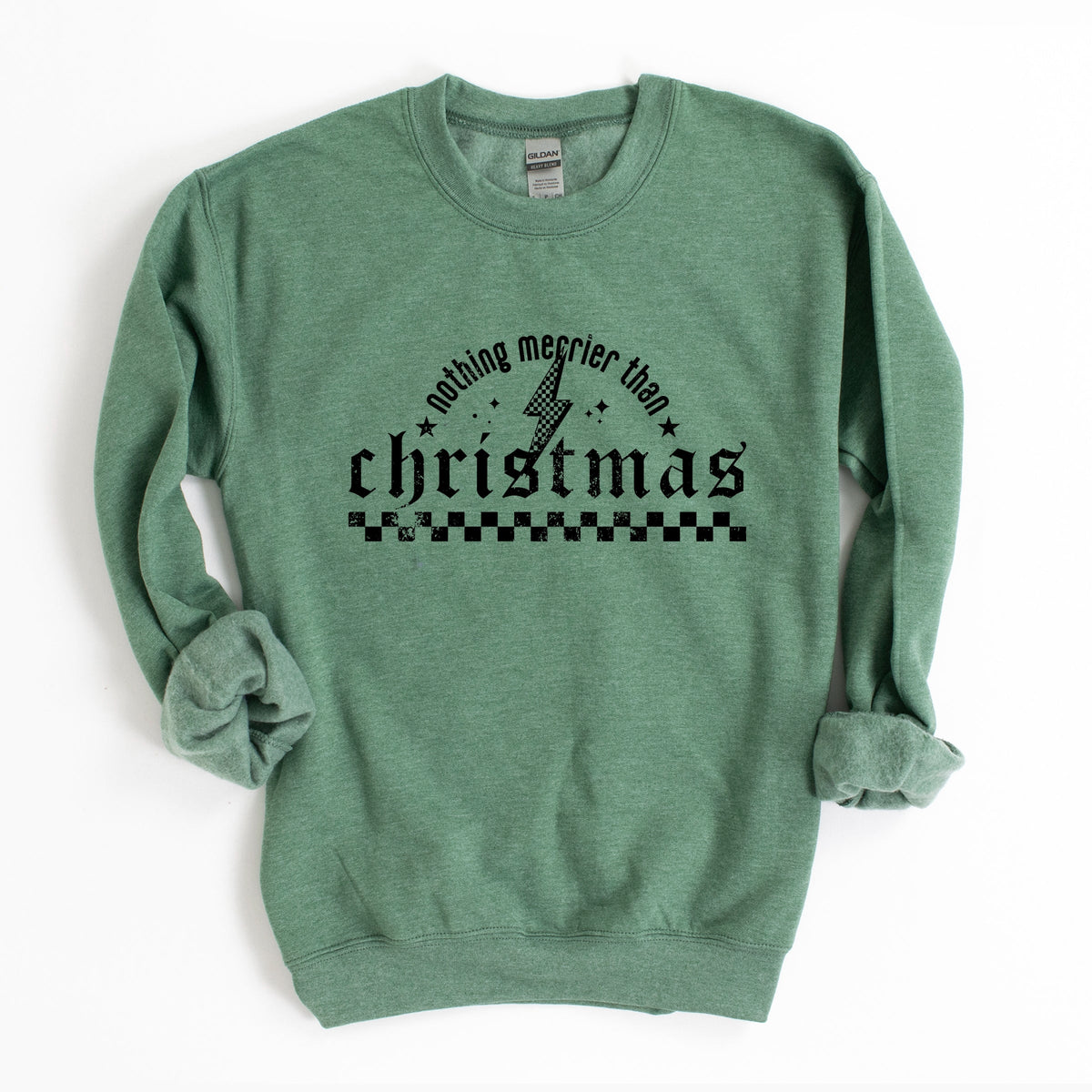 Nothing Merrier Than Christmas Grunge - Sweatshirt