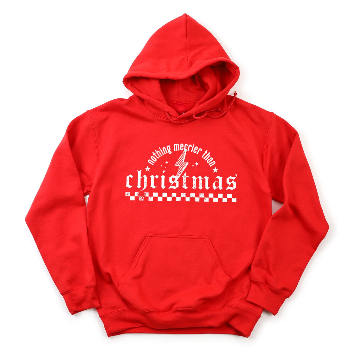 Nothing Merrier Than Christmas Grunge - Hoodie