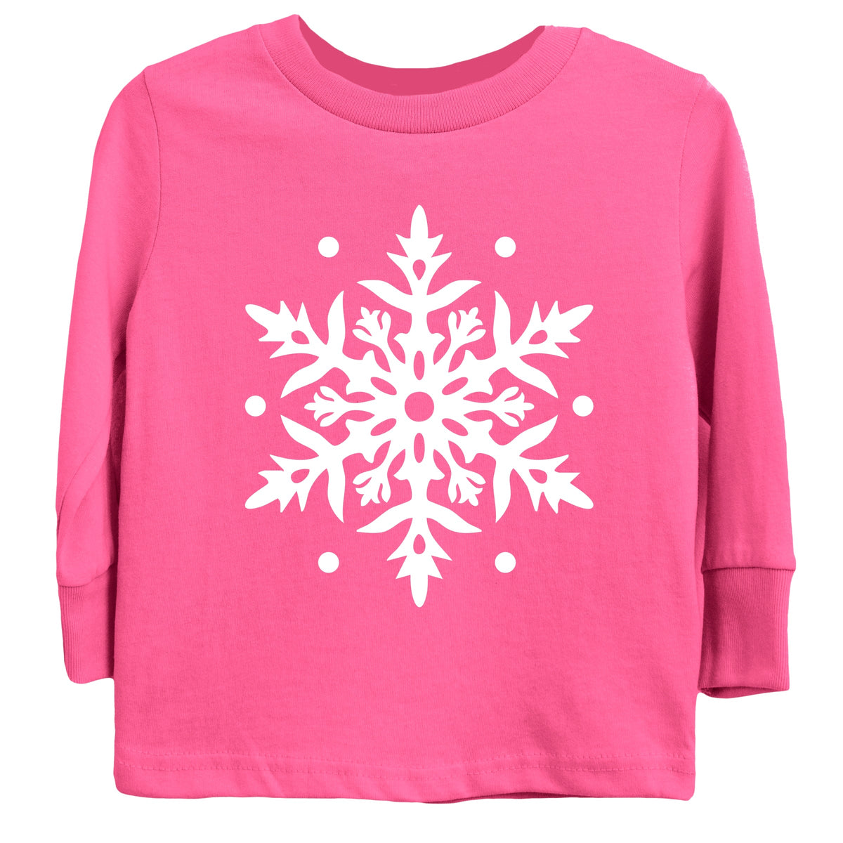 White Snowflake - Youth Long Sleeve Graphic T-Shirt