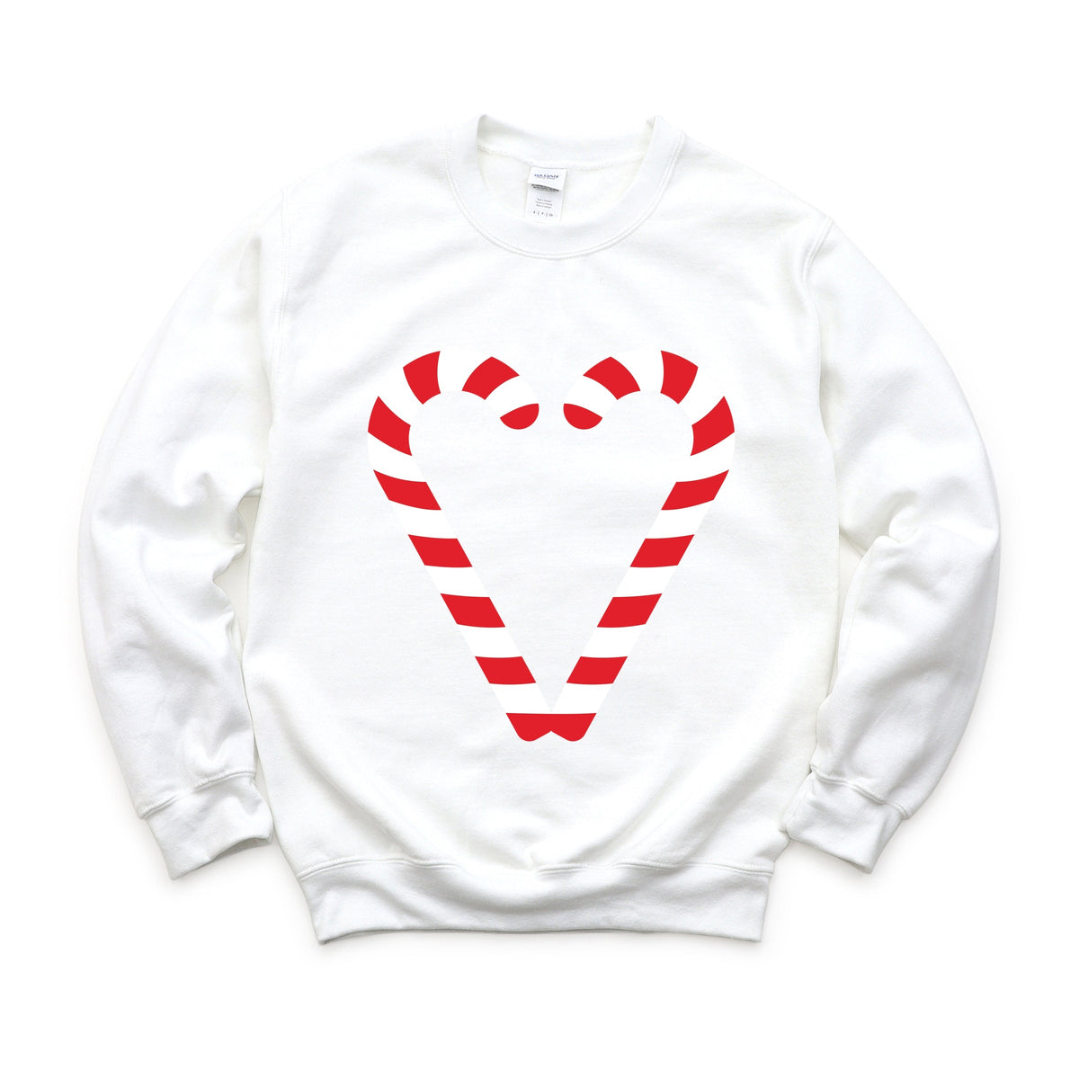 Candy Cane Heart - Women's Graphic Sweatshirt