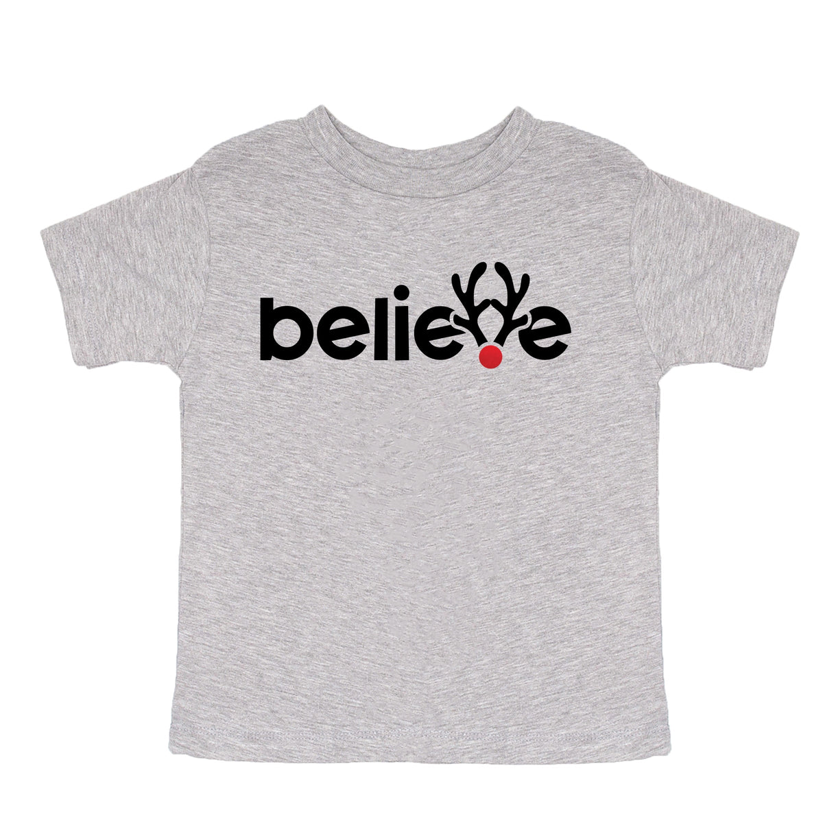 Believe Reindeer Antlers - Toddler Short Sleeve Tee