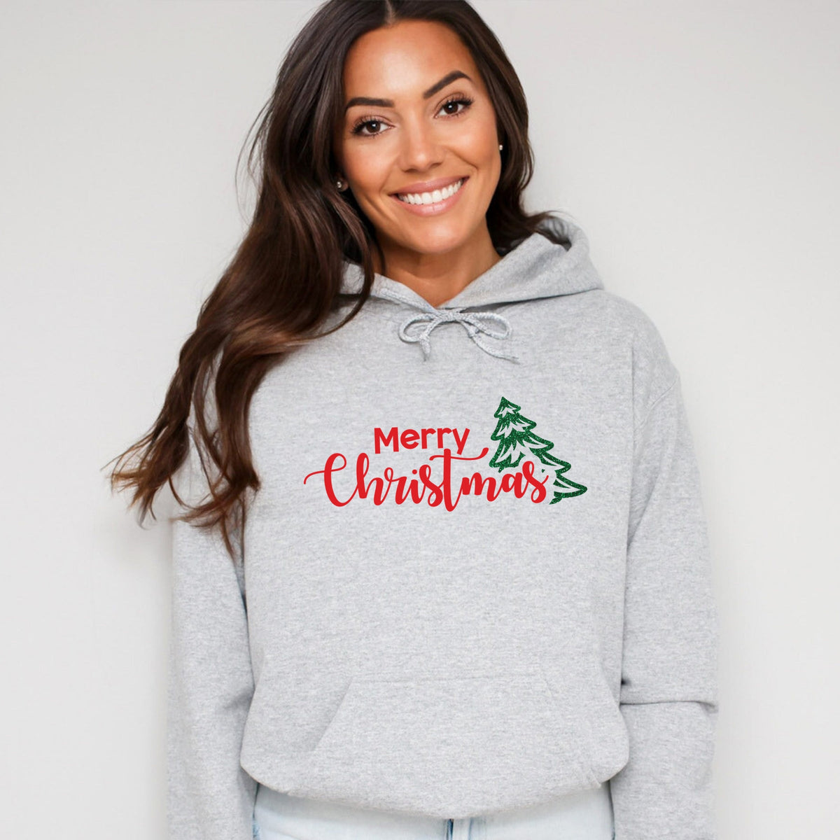 Merry Christmas Glitter Tree - Women's Hoodie