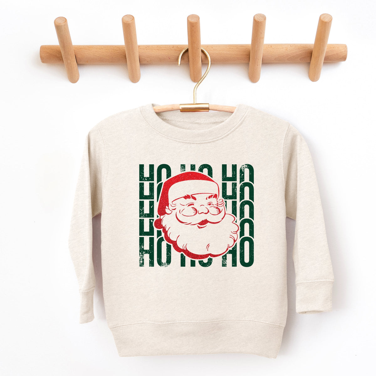 Ho Ho Ho Glitter Santa - Toddler Graphic Sweatshirt