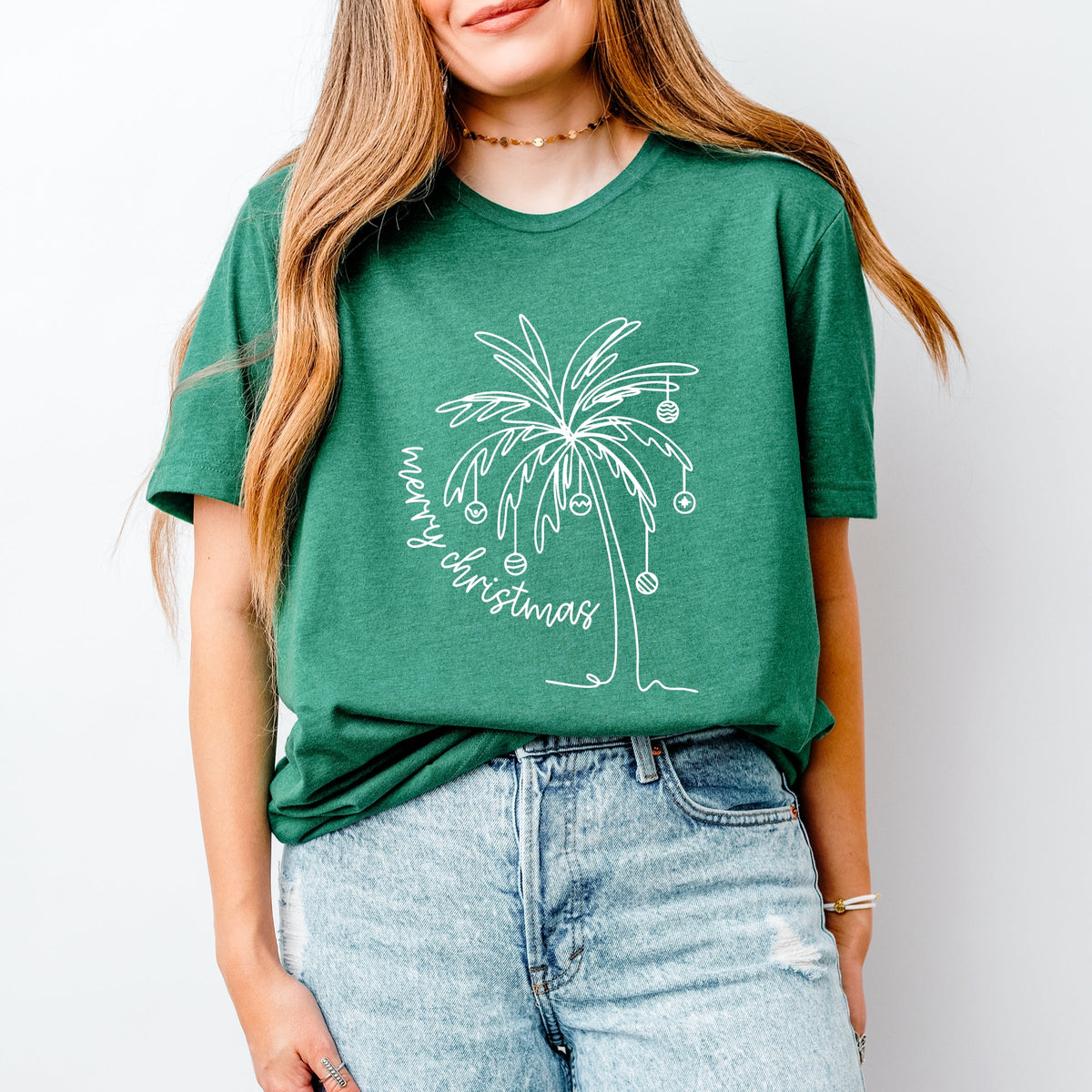 Merry Christmas Palm Tree - Women's Short Sleeve Tee
