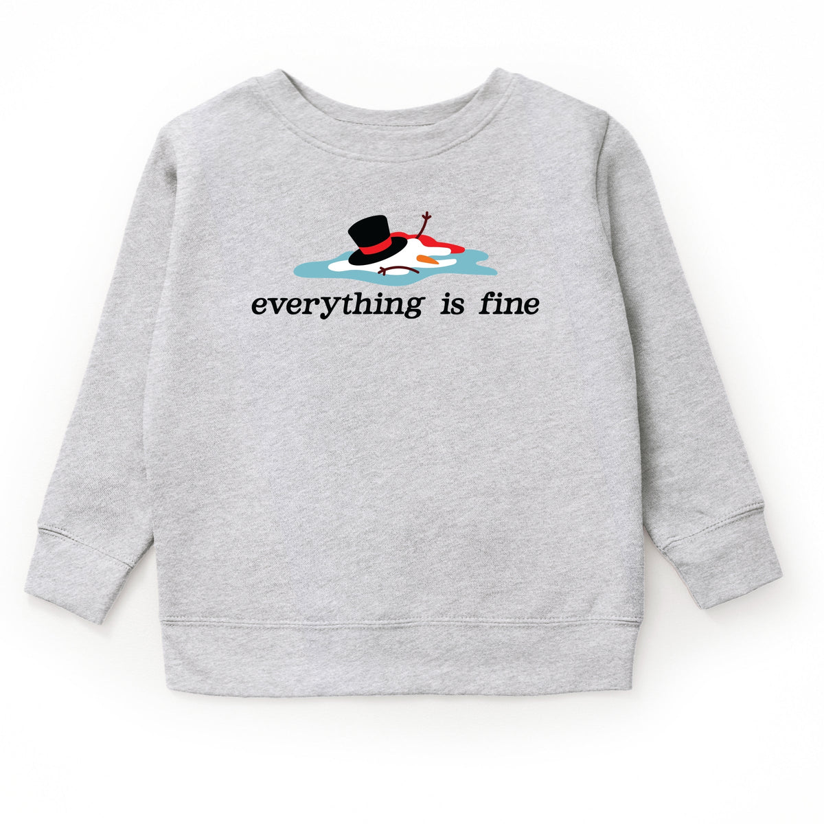 Everything Is Fine Melted Snowman - Youth Graphic Sweatshirt