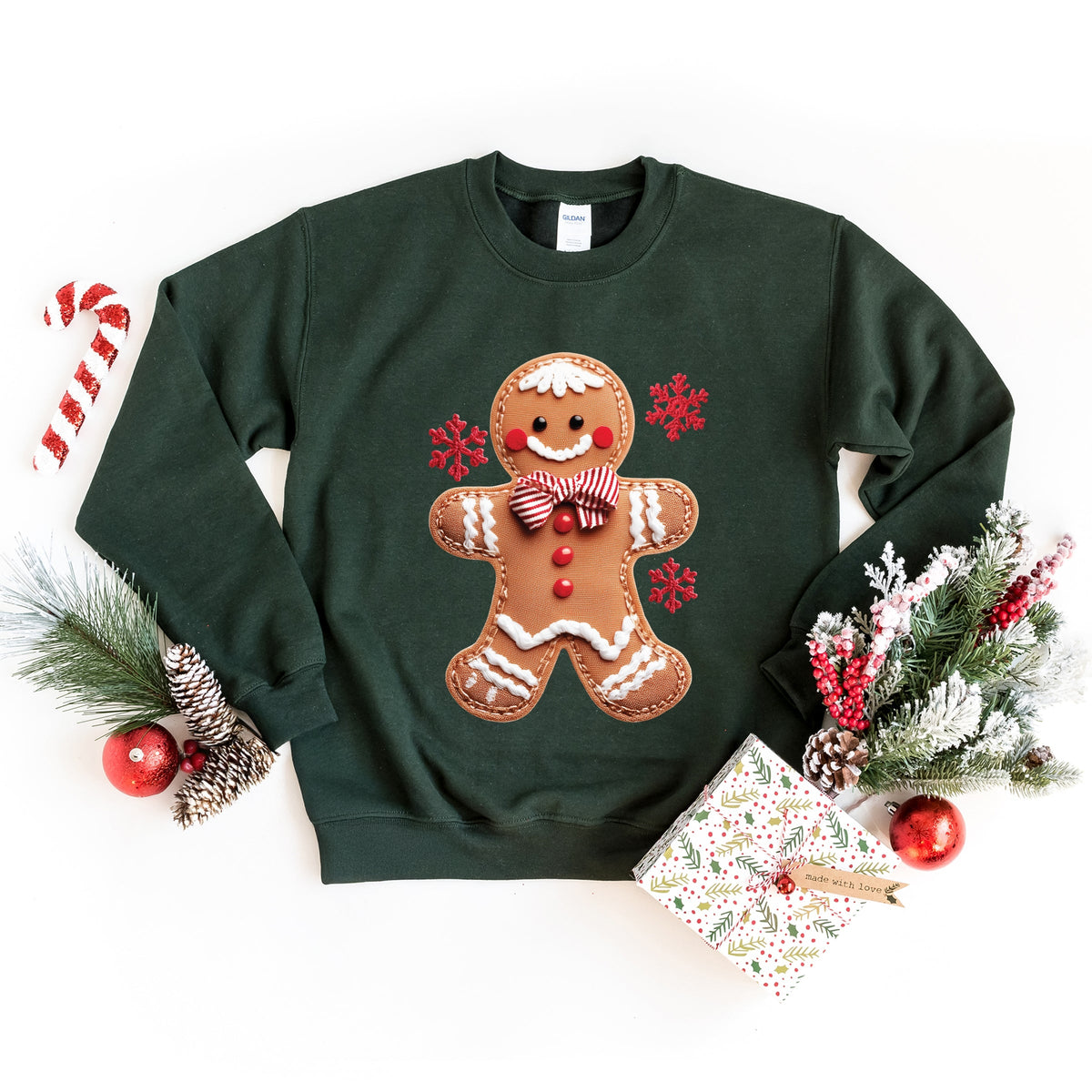 Gingerbread Patchwork Print -  Women's Sweatshirt