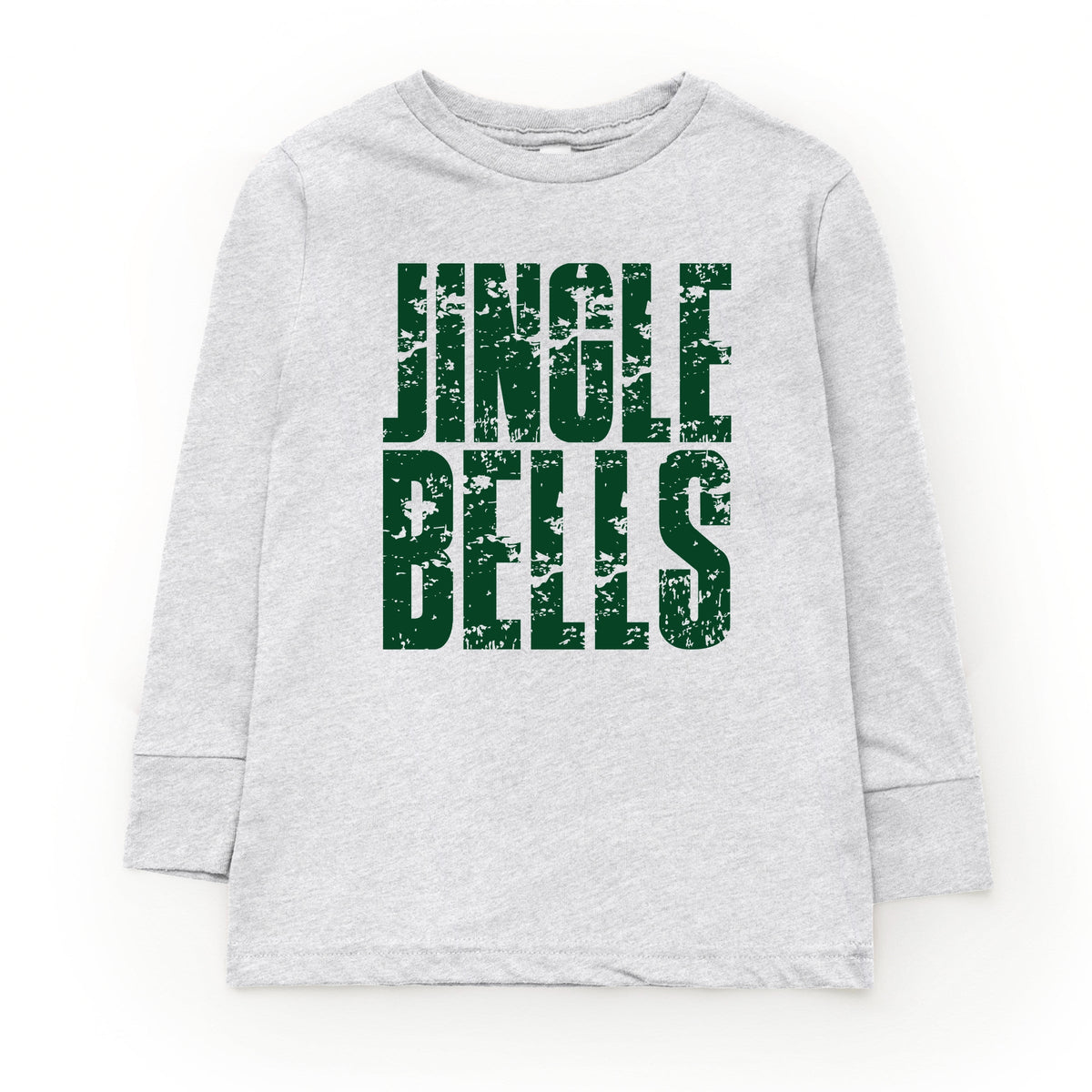 Jingle Bells Block Distressed - Youth Long Sleeve Graphic T-Shirt
