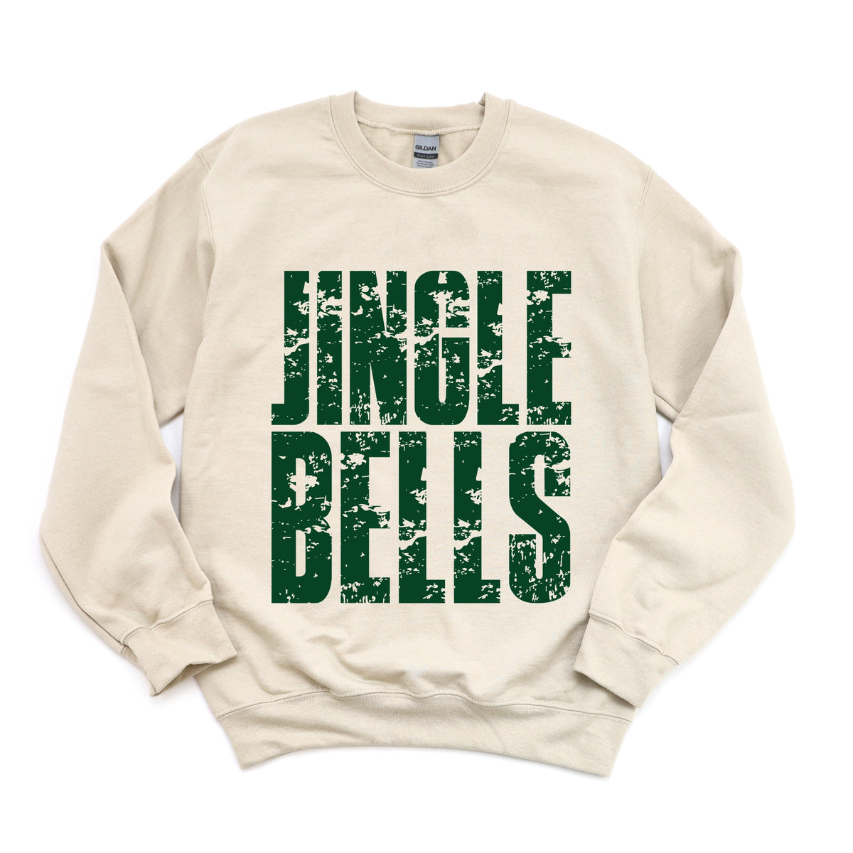 Jingle Bells Block Distressed - Women's Graphic Sweatshirt