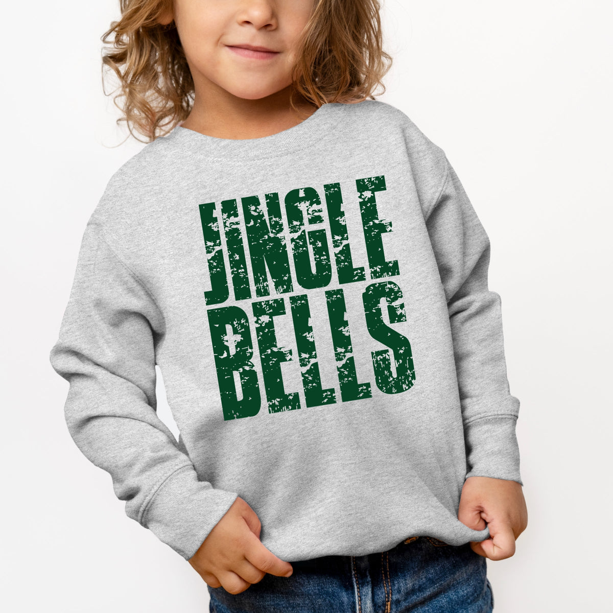 Jingle Bells Block Distressed - Toddler Graphic Sweatshirt