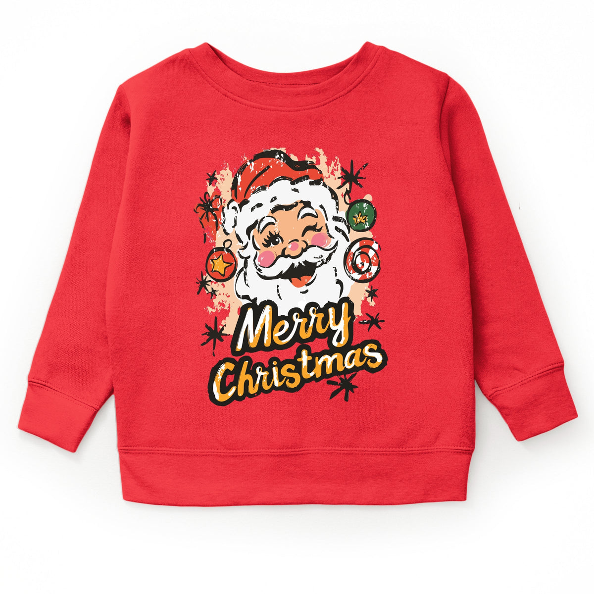 Merry Christmas Santa Wink - Youth Graphic Sweatshirt