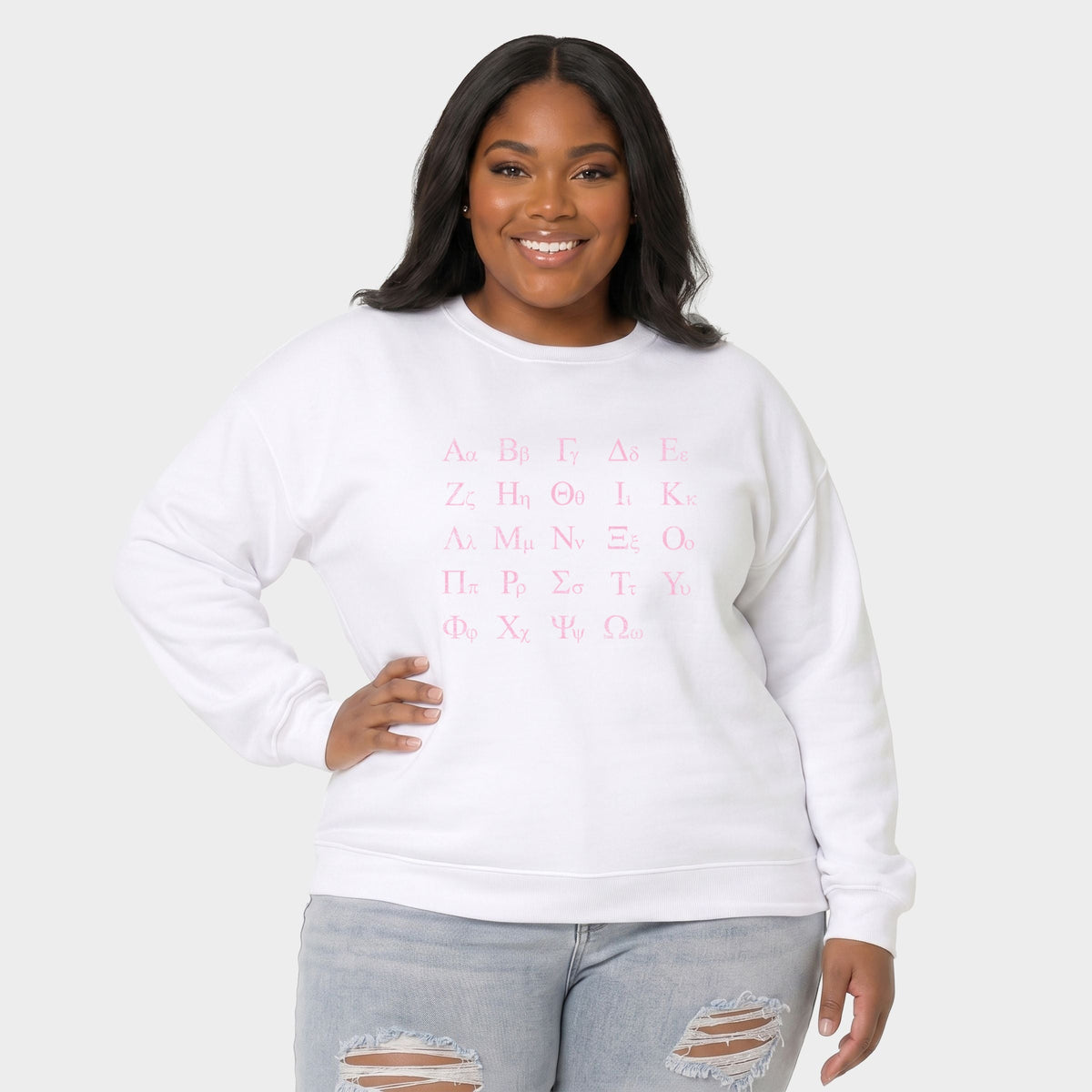 Greek Alphabet  -  Women's Plus Sized Graphic Sweatshirt