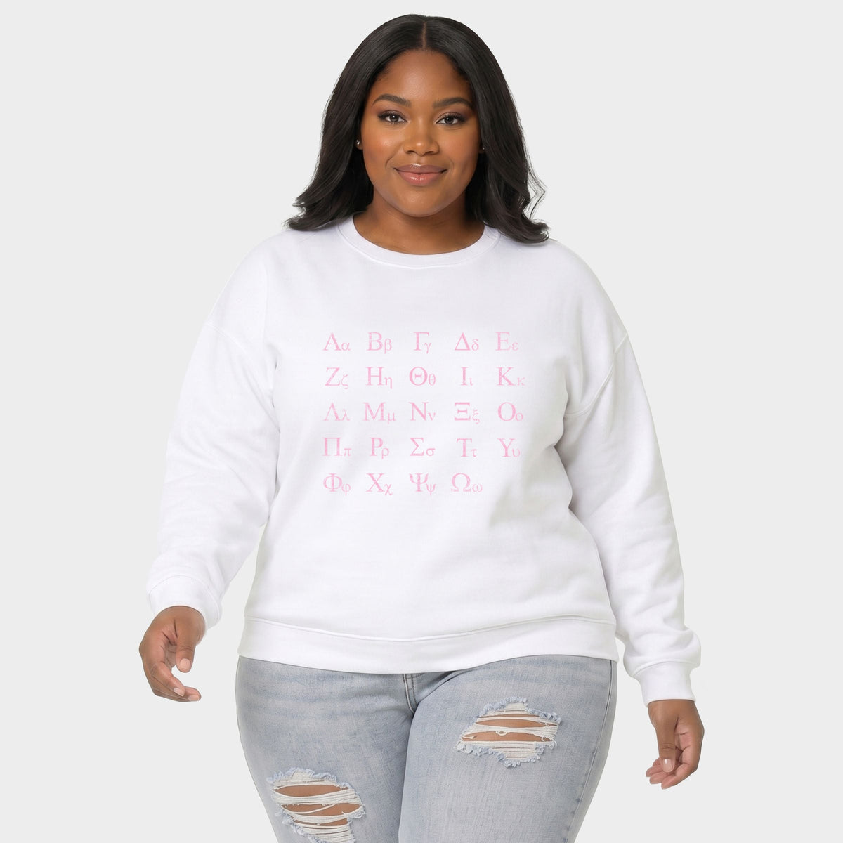 Greek Alphabet  -  Women's Plus Sized Graphic Sweatshirt