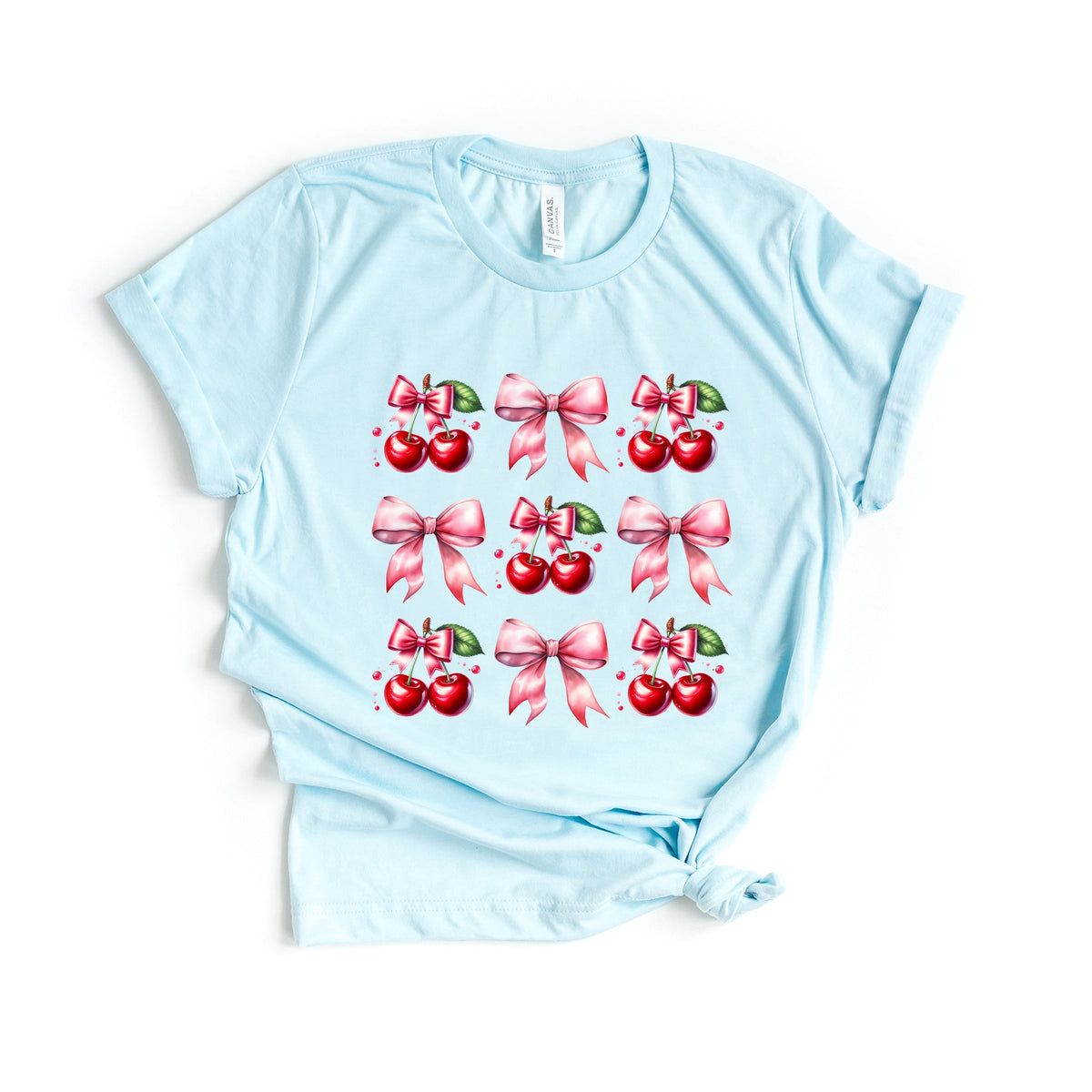 Coquette Pink Cherry Chart - Women's Short Sleeve Graphic T-Shirt