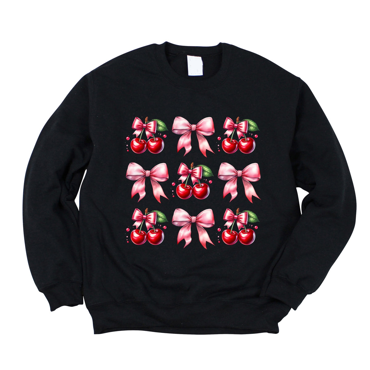 Coquette Pink Cherry Chart - Women's Graphic Sweatshirt