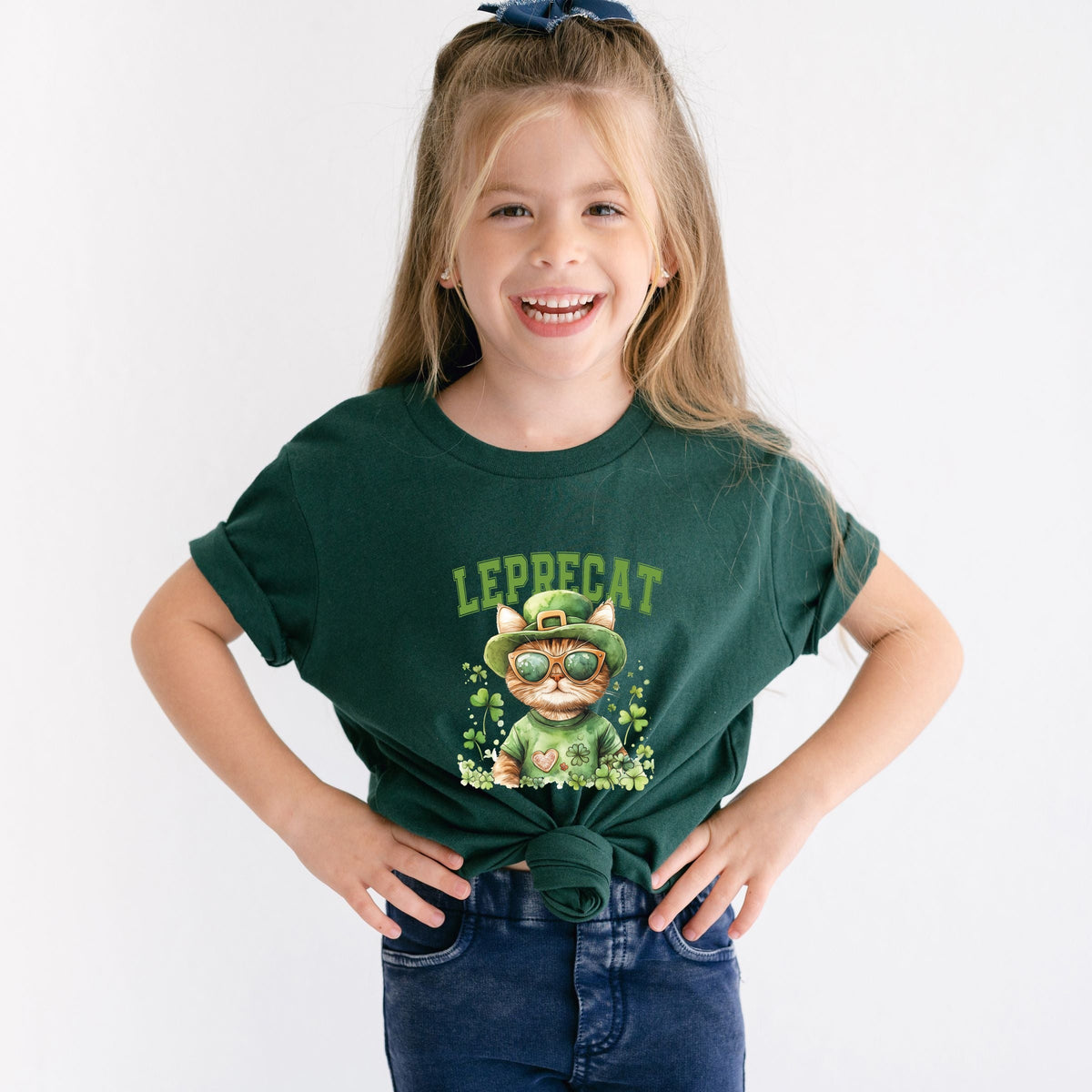 Leprecat Watercolor Cat - Toddler Short Sleeve Graphic T-Shirt