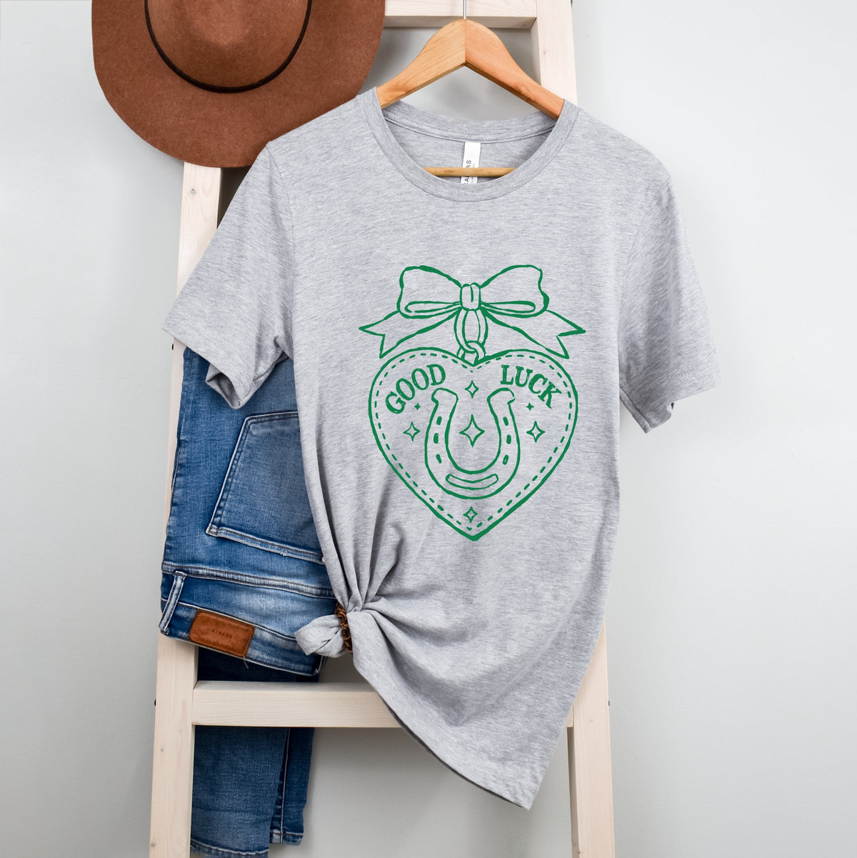 Good Luck Charm Outline - Women's Short Sleeve Graphic T-Shirt