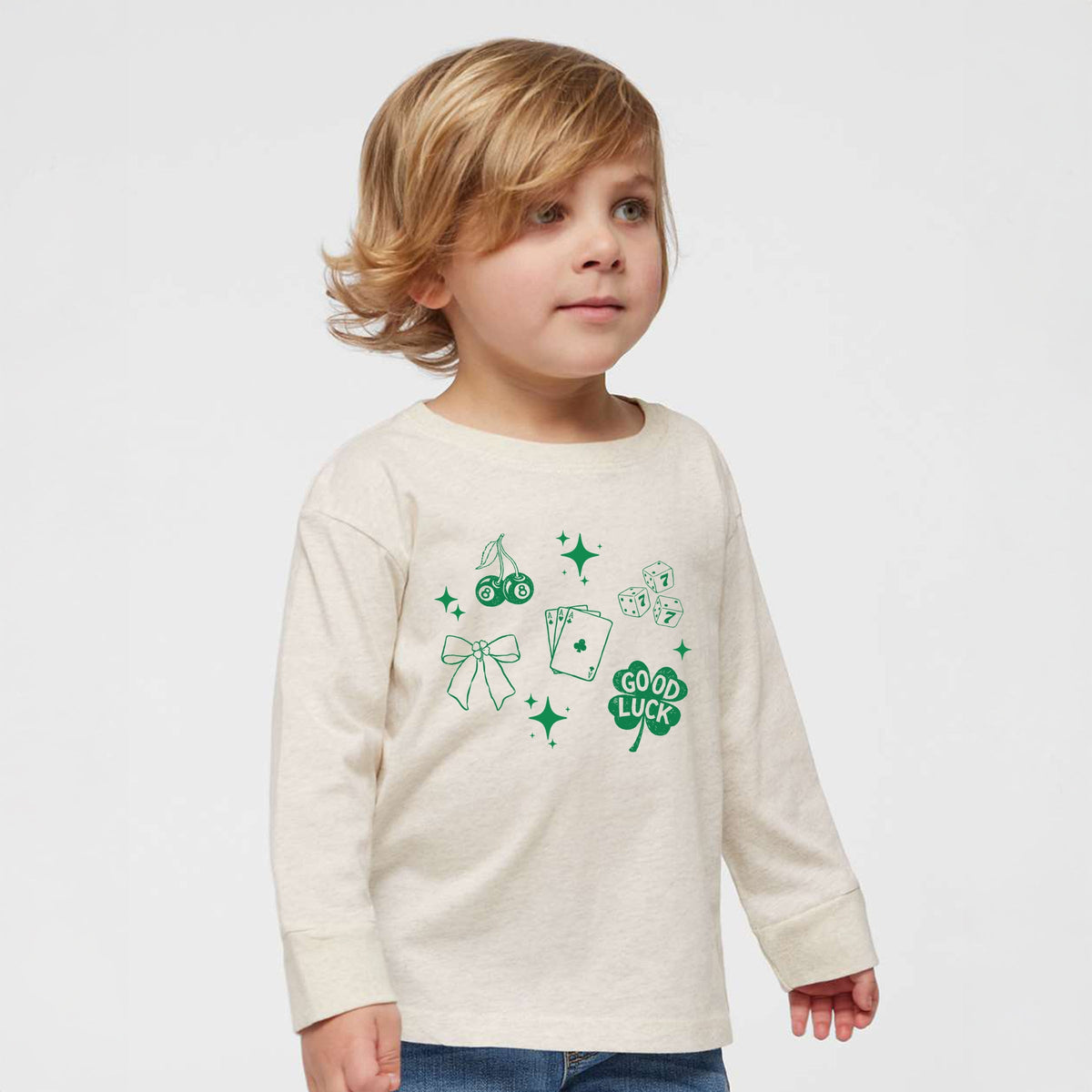 Lucky Icons Stars - Toddler Long Sleeve Graphic Tee