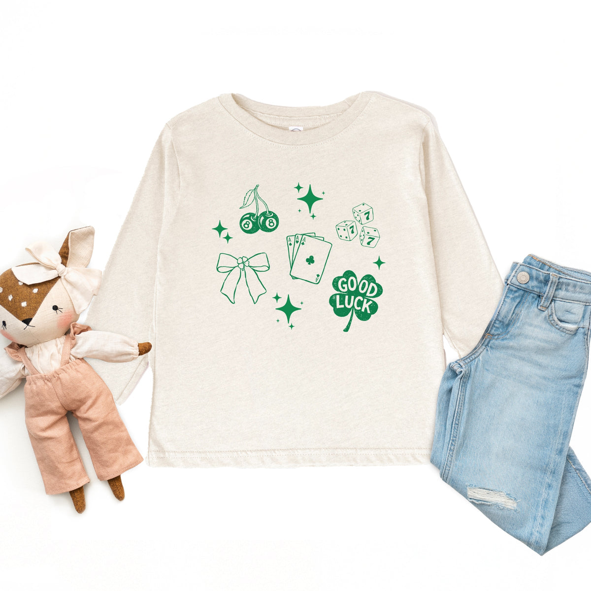 Lucky Icons Stars - Toddler Long Sleeve Graphic Tee