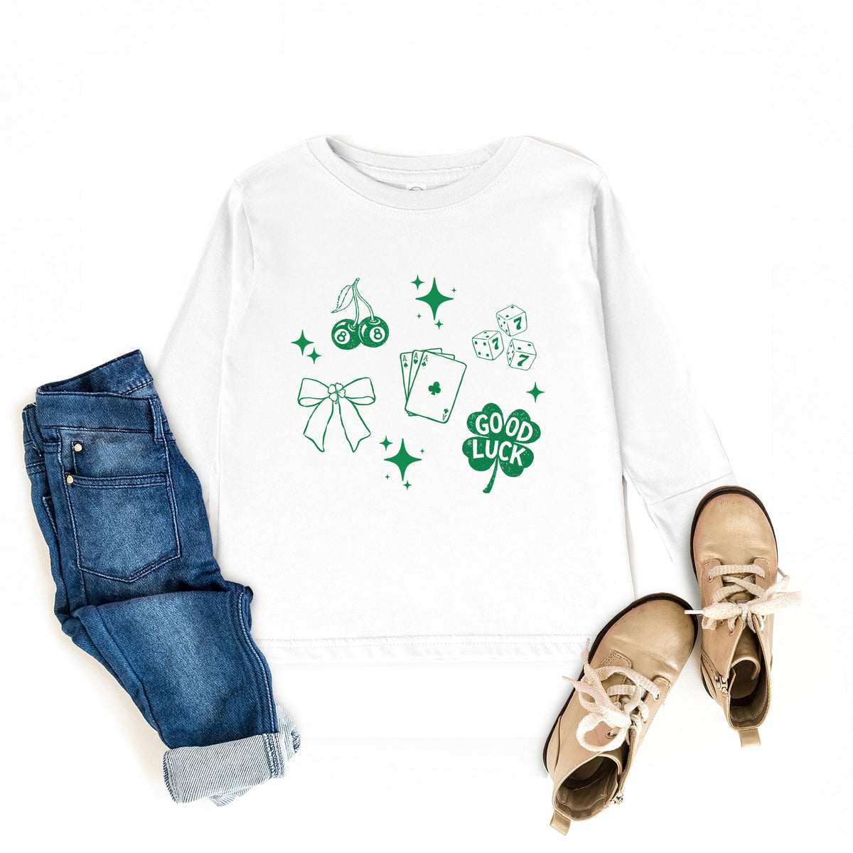 Lucky Icons Stars - Toddler Long Sleeve Graphic Tee