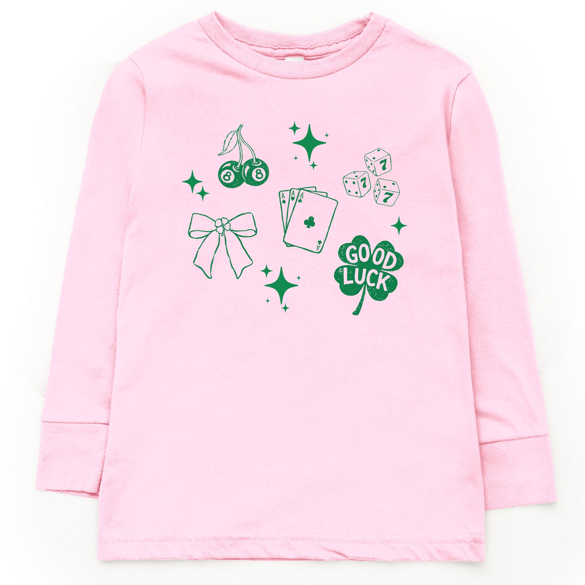 Lucky Icons Stars - Youth Long Sleeve Graphic T-Shirt