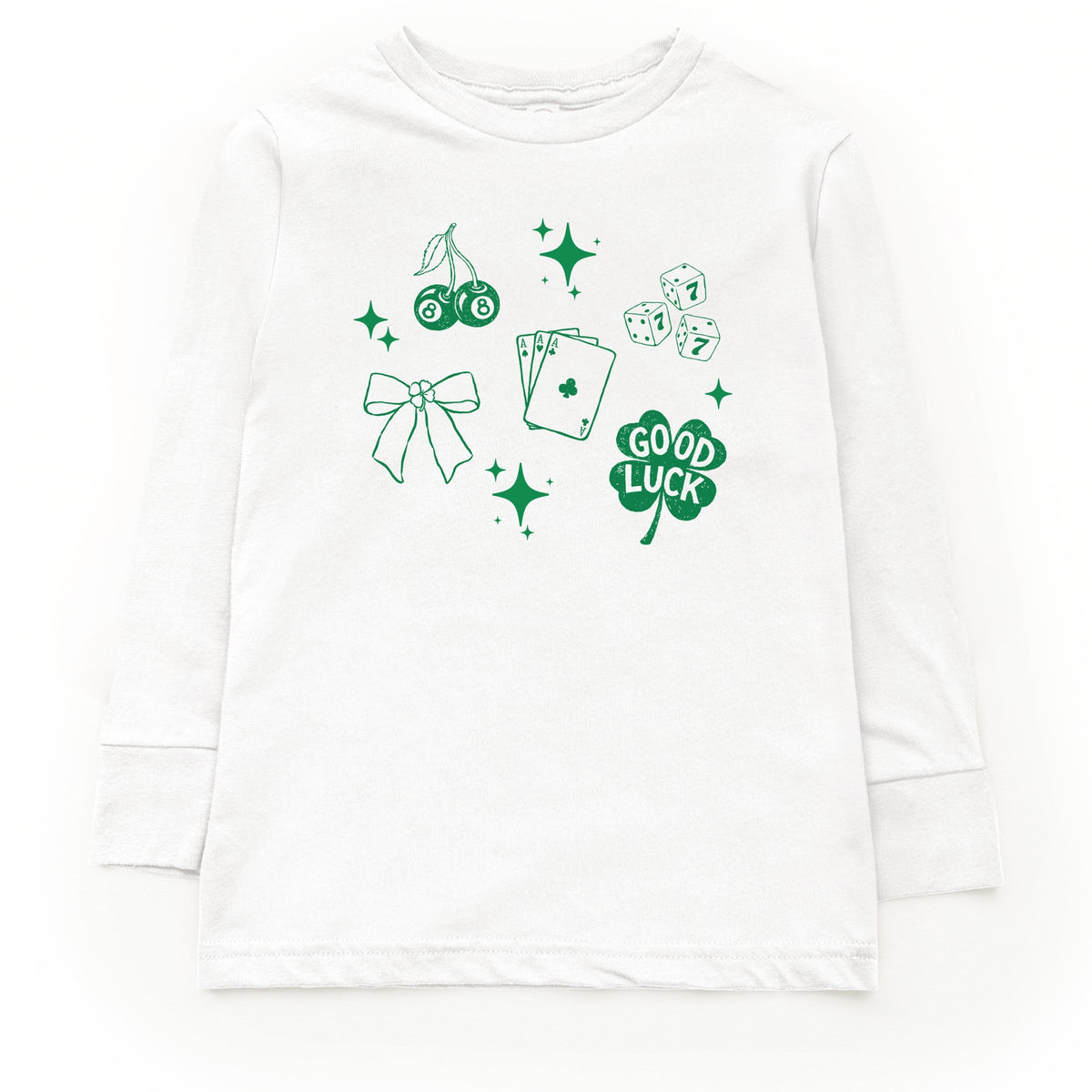Lucky Icons Stars - Youth Long Sleeve Graphic T-Shirt