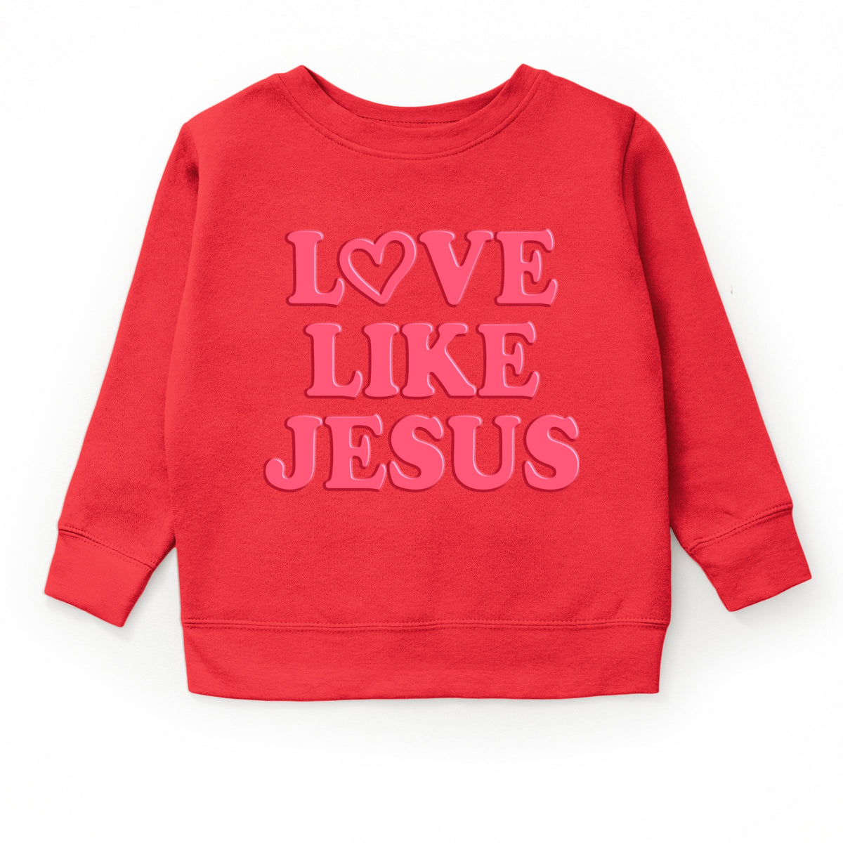 Love Like Jesus Heart Bold Puff - Youth Graphic Sweatshirt