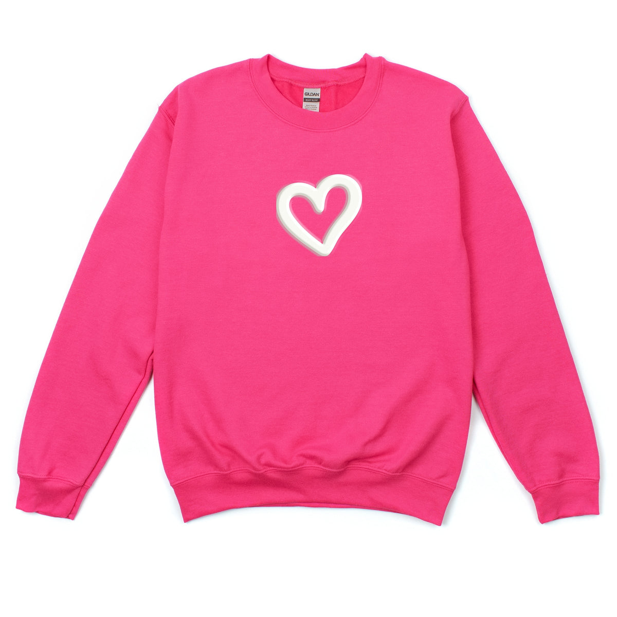 Love Like Jesus Heart Bold Puff Front and Back Design - Women's Graphic Sweatshirt